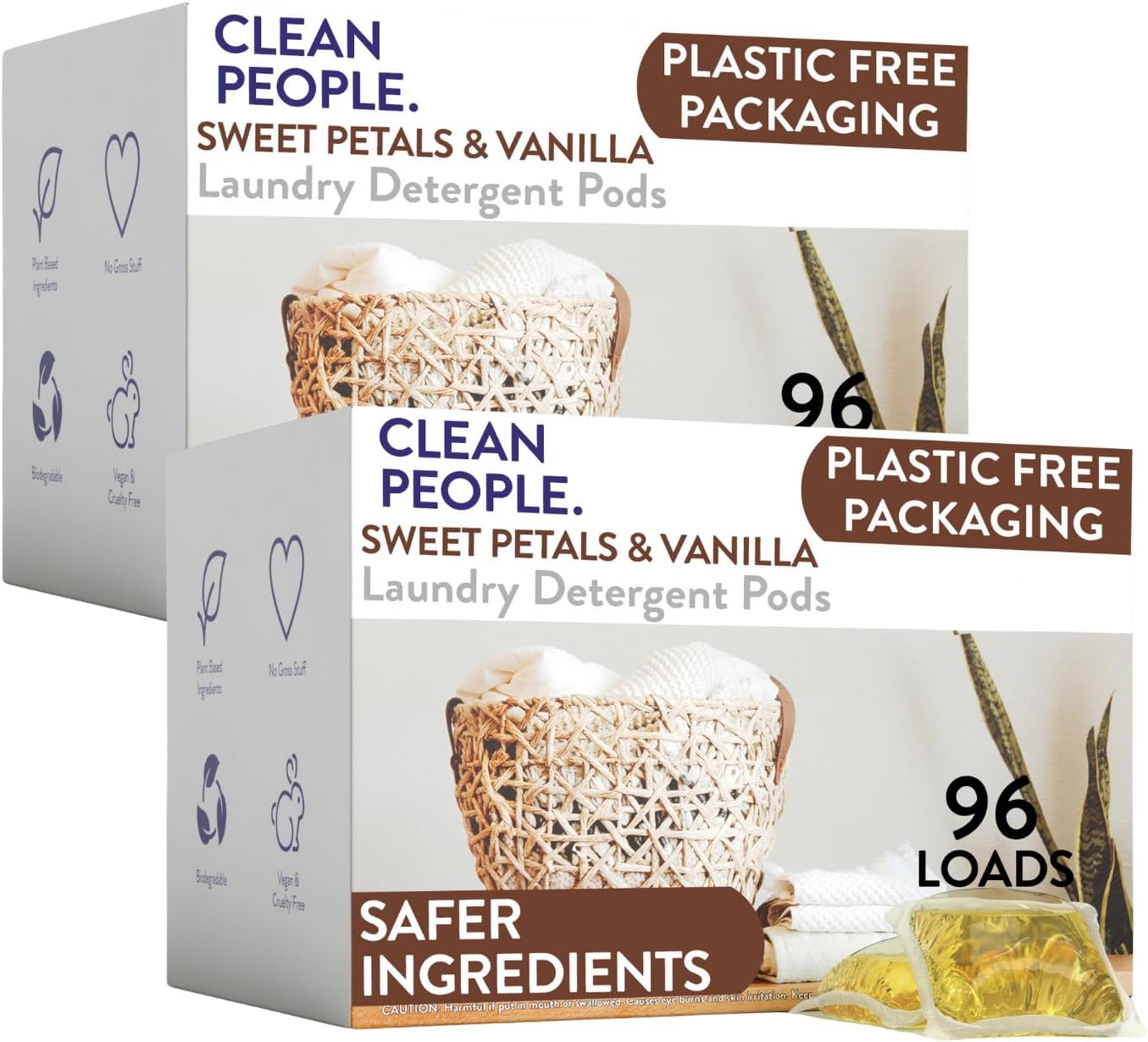 Clean People Laundry Detergent Pods - Hypoallergenic Laundry Pods - Ultra Concentrated, Recyclable