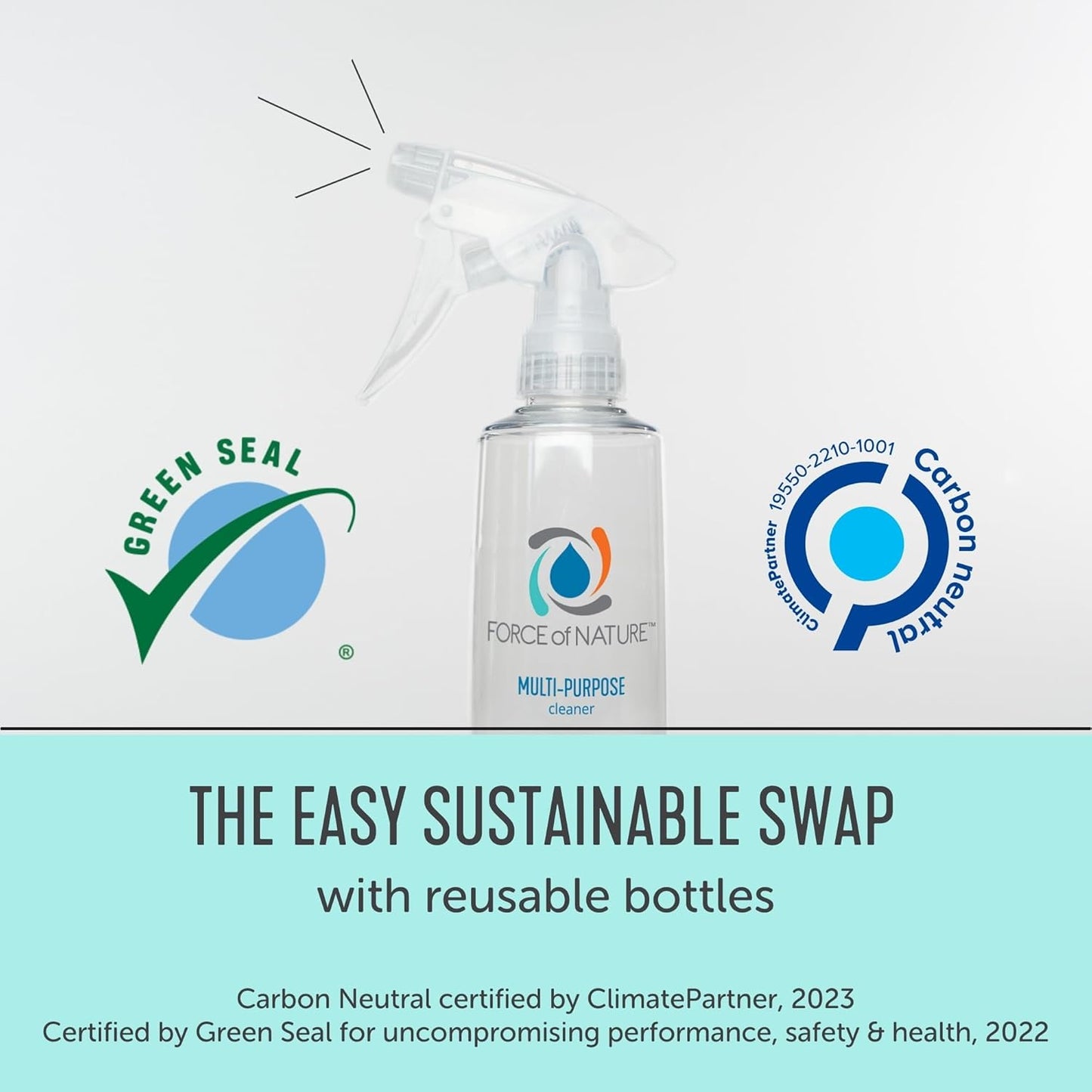 Force of Nature Multi-Purpose Cleaner, Disinfectant & Deodorizer Year Supply Bundle - Reusable