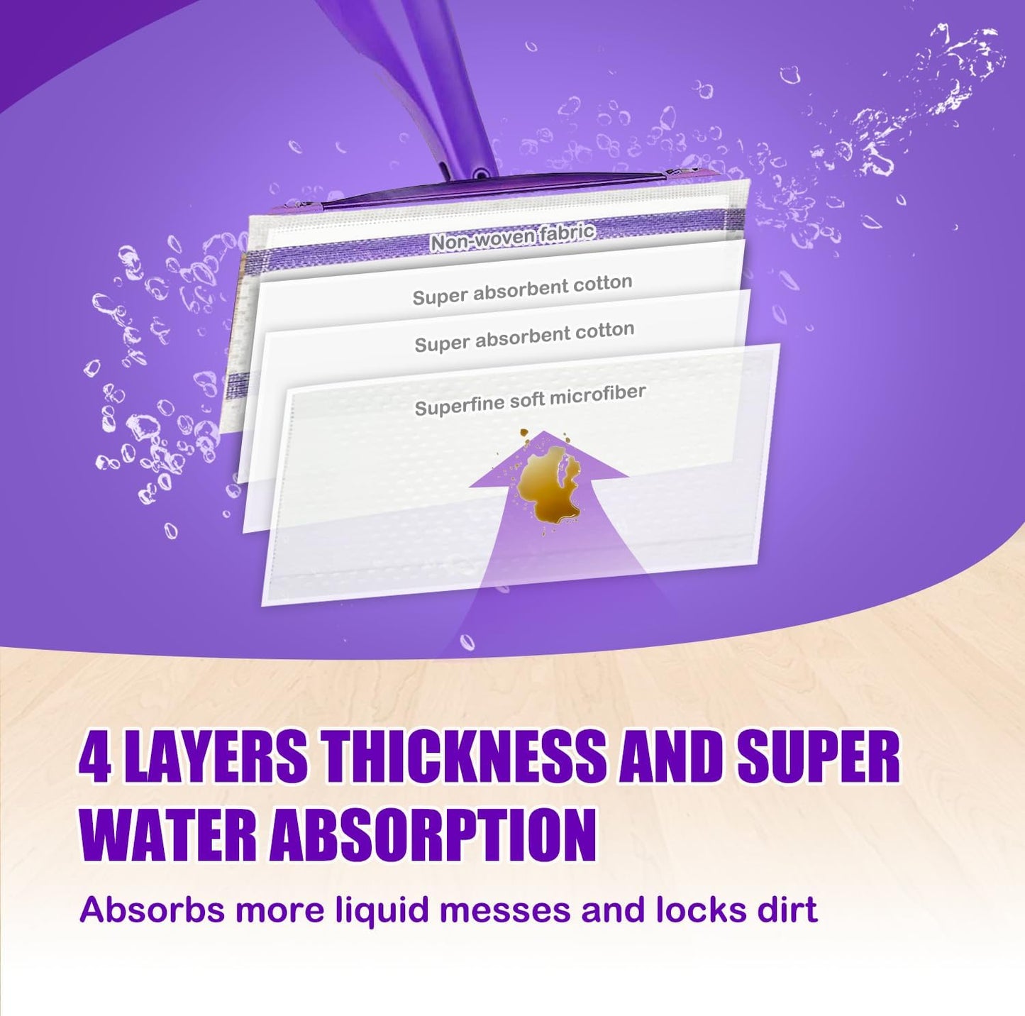 Mop Pad Refills Compatible with Swiffer WetJet Spray Mop, Wet Jet Mopping Pads for All Purpose