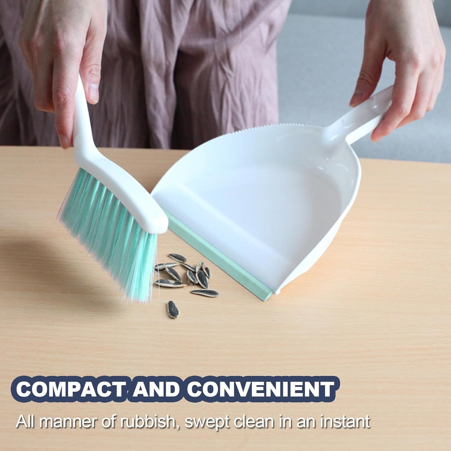 Mini Broom and Dustpan Set Small Dust pan & Brush Set Portable Cleaning Tools for Home Office RV