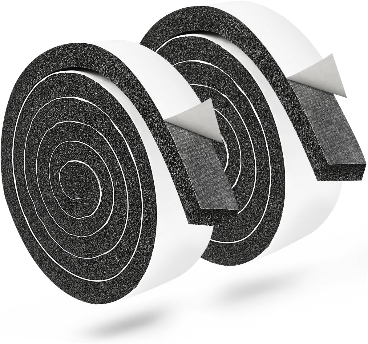 2 Rolls 1/2 Inch W 1/4 T Weather Stripping Air Conditioner Open Cell Foam Seal Tape, Window
