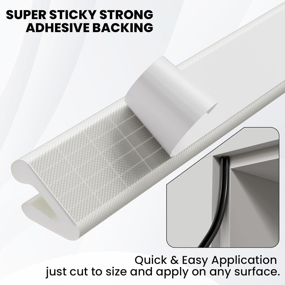 V Shape Foam Weather Stripping Door Frame Seal Strip 2Pcs×26FT White, Draft Stopper, Insulation