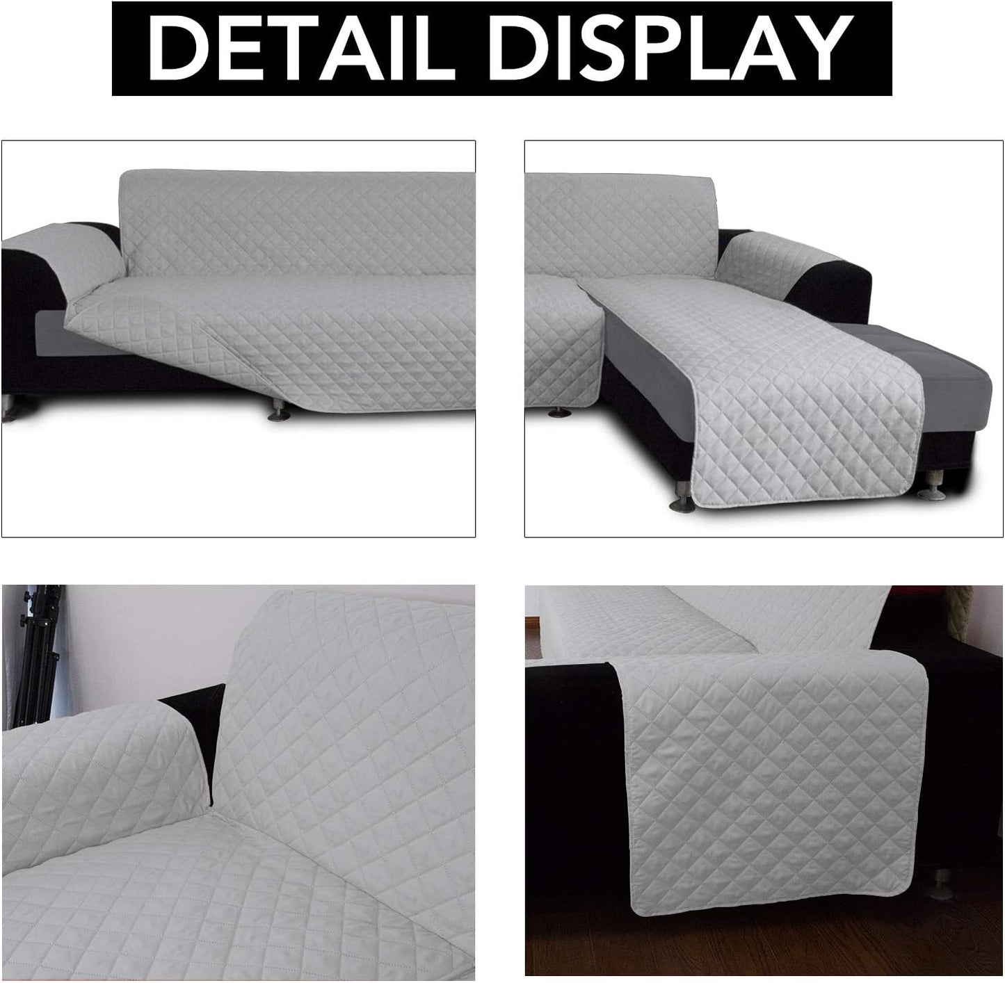 Easy-Going Sofa Slipcover L Shape Sofa Cover Sectional Couch Cover Furniture Protector Mat for Pets