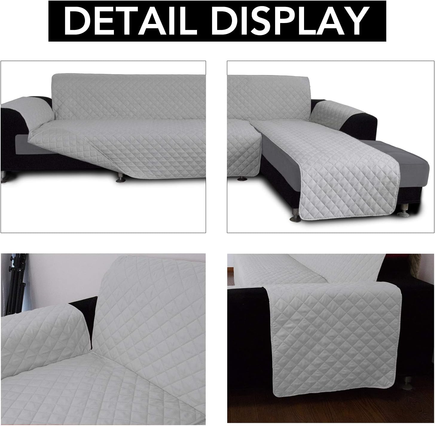 Easy-Going Sofa Slipcover L Shape Sofa Cover Sectional Couch Cover Furniture Protector Mat for Pets
