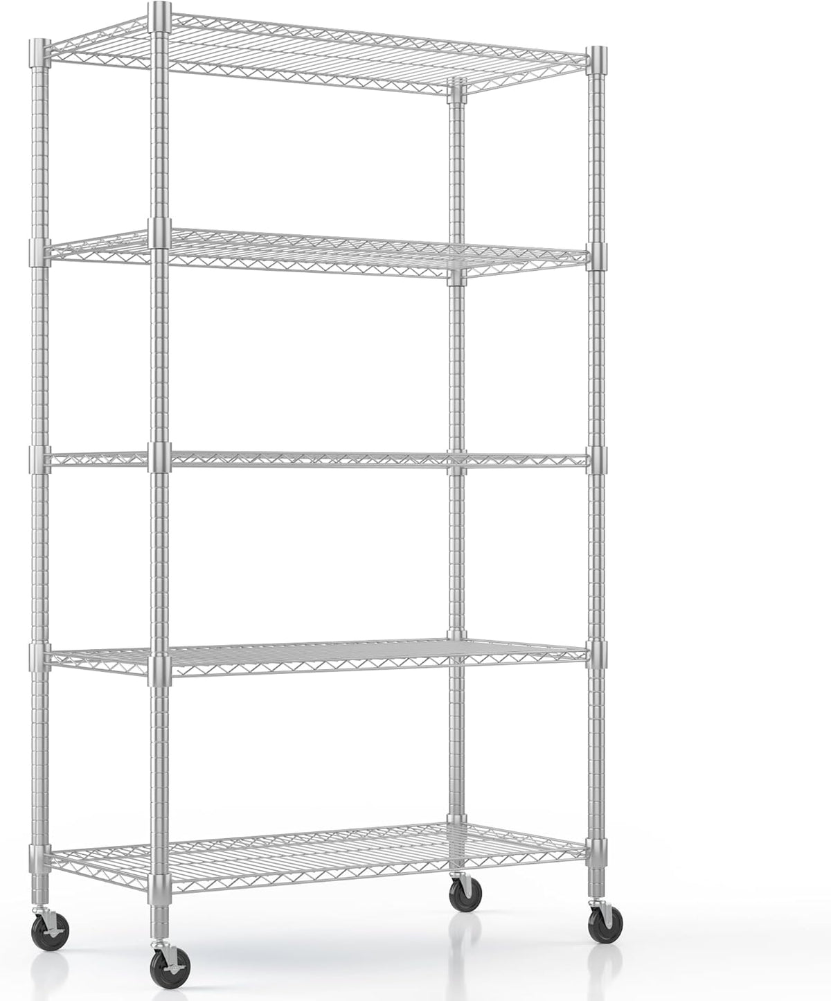 Himimi 5-Tier Heavy Duty Steel Wire Rack Storage Shelving, Adjustable Metal Storage Shelves with