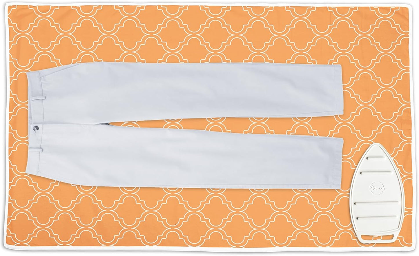 Encasa XO Ironing Mat/Pad (Large 48"x28") with 3mm Padding & Silicone Iron Rest for Steam Pressing