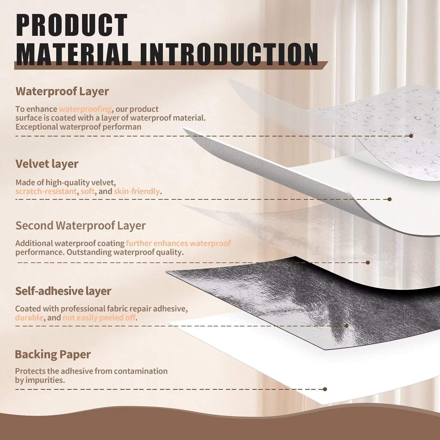 Azobur Couch Patches, Extra-Large Durable Fabric Tape, Ideal for Automotive Upholstery Repair