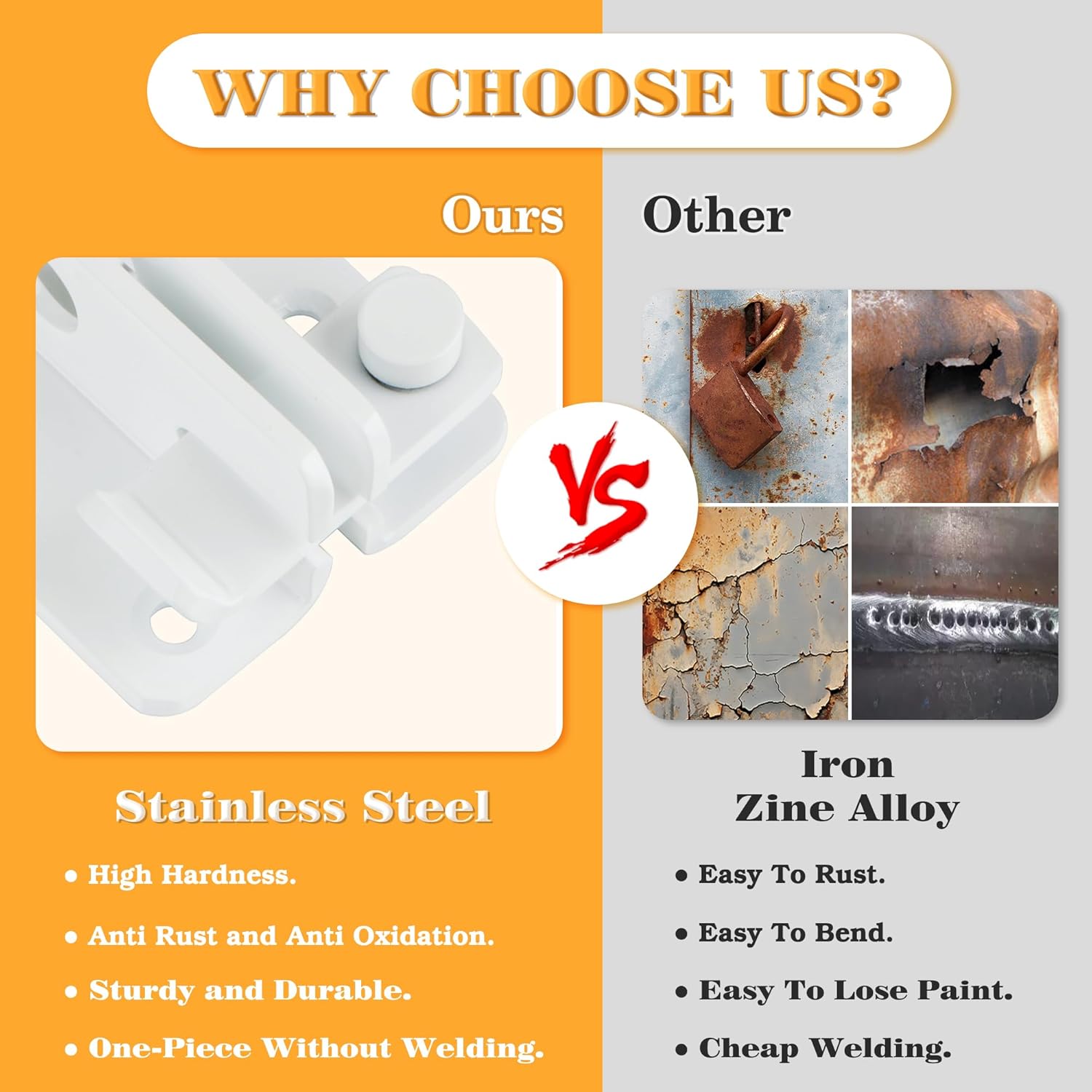 Alise Flip Latch Gate Latch Shed Lock Shed Latch Barn Door Lock Locking Latches for Barn Fence