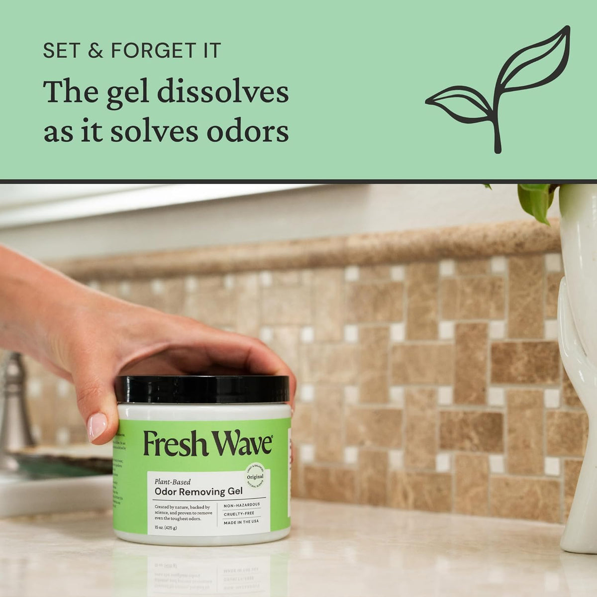 Fresh Wave Odor Removing Gel, 15 oz. & 7 oz. - Odor Absorbers for Home, Safer Odor Relief, Natural