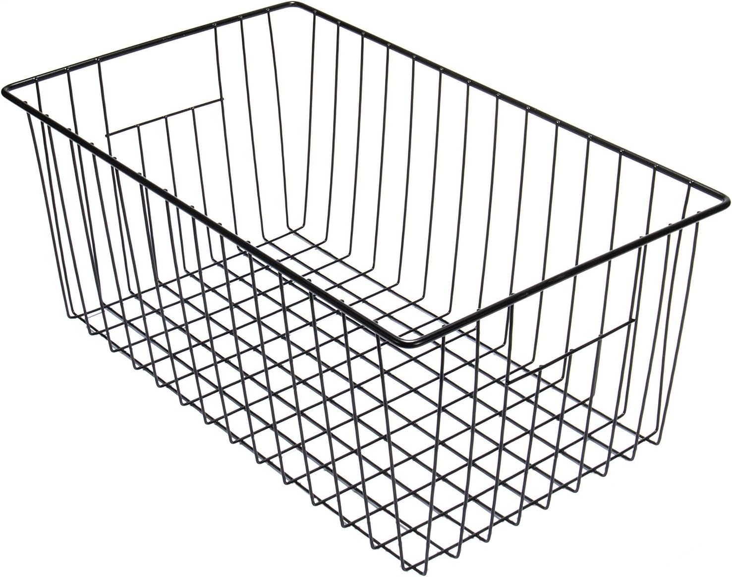 16" L x 12" W Wider Freezer Storage Organizer Baskets Container, Deep Metal Wire Chest Upright