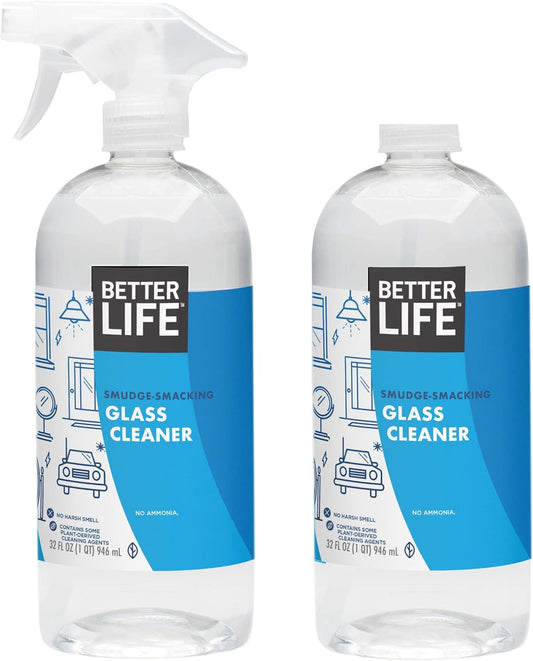 Better Life Glass Cleaner, Streak-free Window Cleaner, Surface Cleaning Spray, Mirror, Screen and
