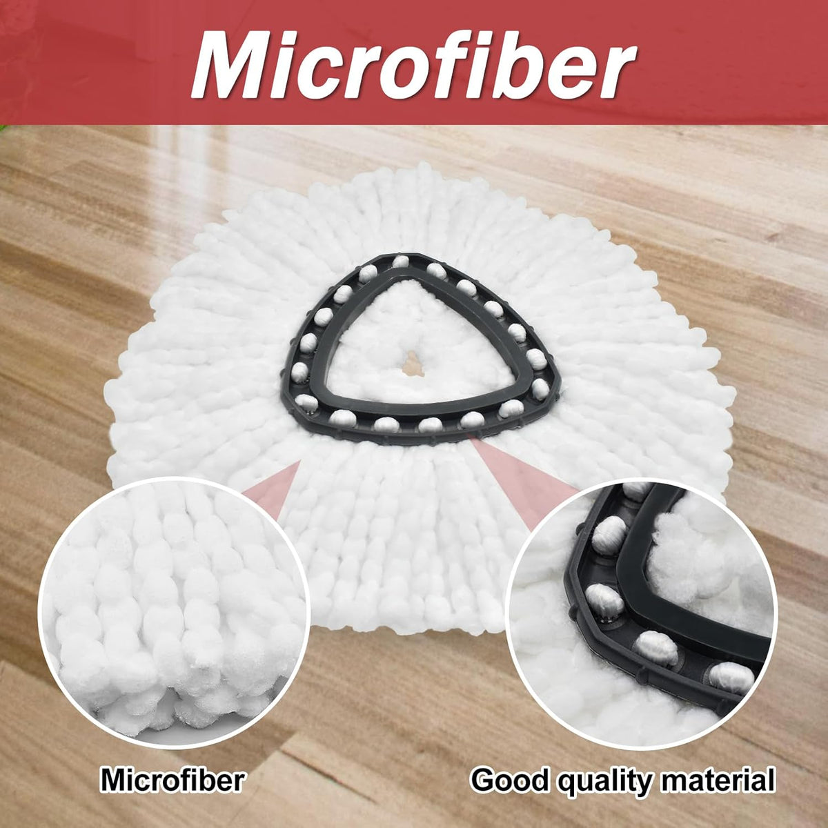 Mop Heads Replacements,Scrubber Head,Base and Pedal Bearing Replacement Combo Set for O-Cedar