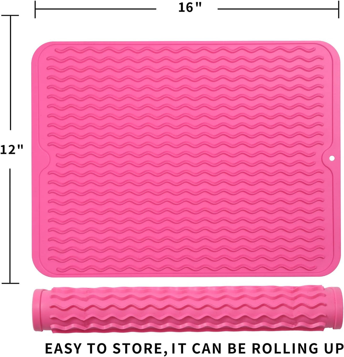 Silicone Dish Drying Mat for Multiple Usage,Easy clean,Eco-friendly,Heat-resistant Silicone Mat for