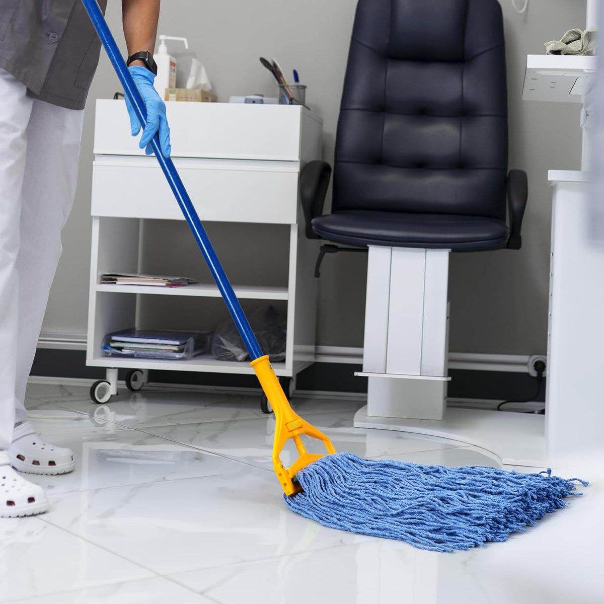 Matthew Cleaning 20oz 3Pack Cotton Floor Mop,Cotton Looped-Open String Heavy Duty String Refills