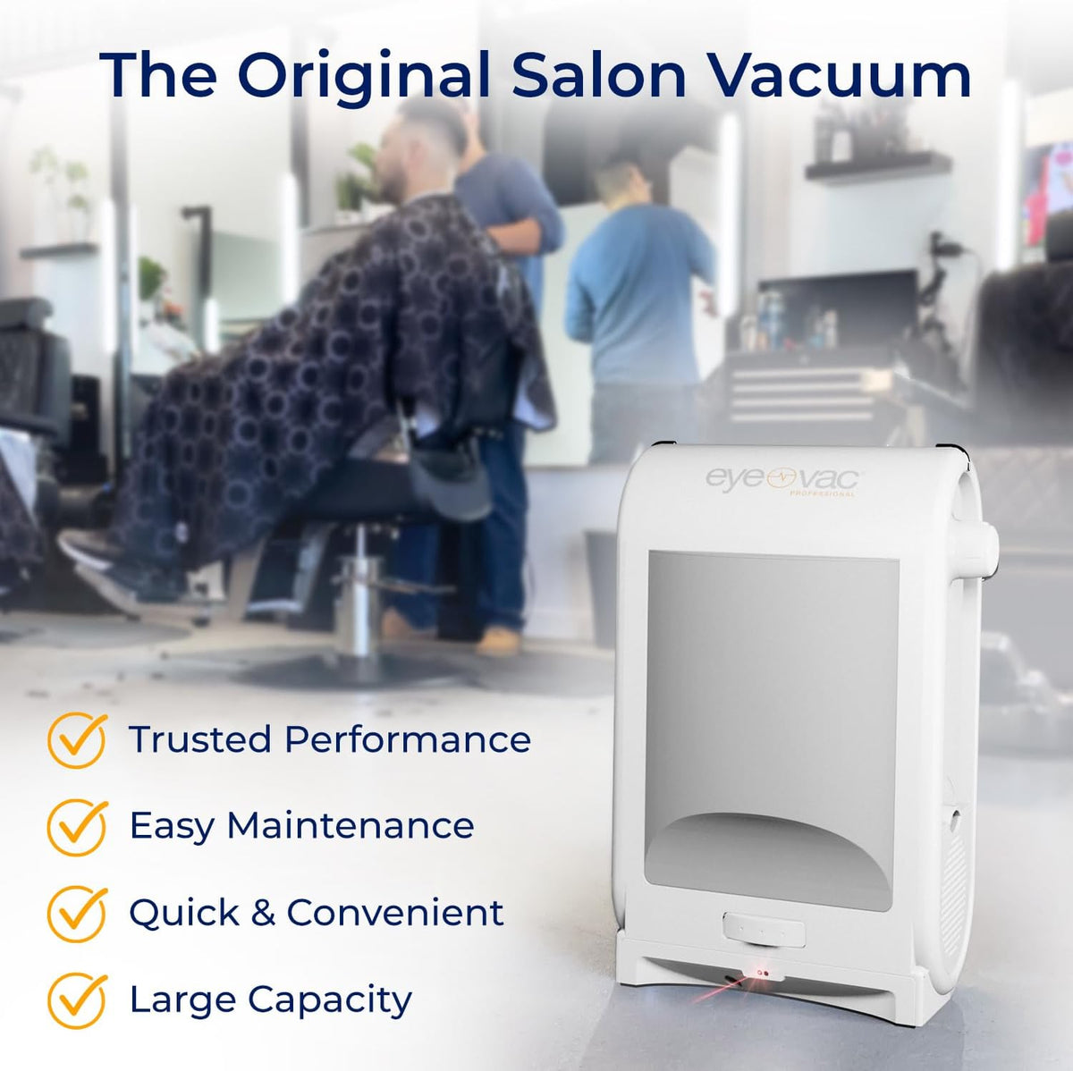 EyeVac Pro Touchless Vacuum Automatic Dustpan - Ultra Fast & Powerful - Great for Sweeping Salon