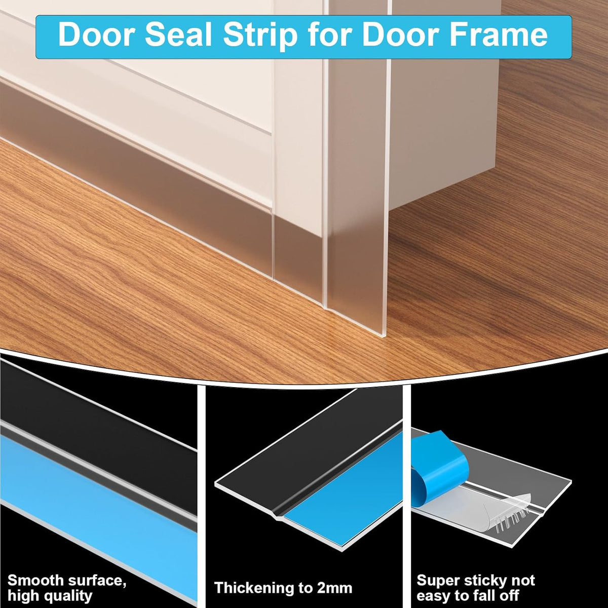 Weather Stripping Door Seal, Silicone Strip for Frame and Gaps Draft Stopper,Glass Shower Door