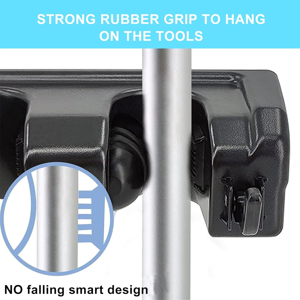 Broom and Mop Holder Wall Mount, Hooks Hanger for Mops and Broom, Organizer Kit with 3 Slots and 4