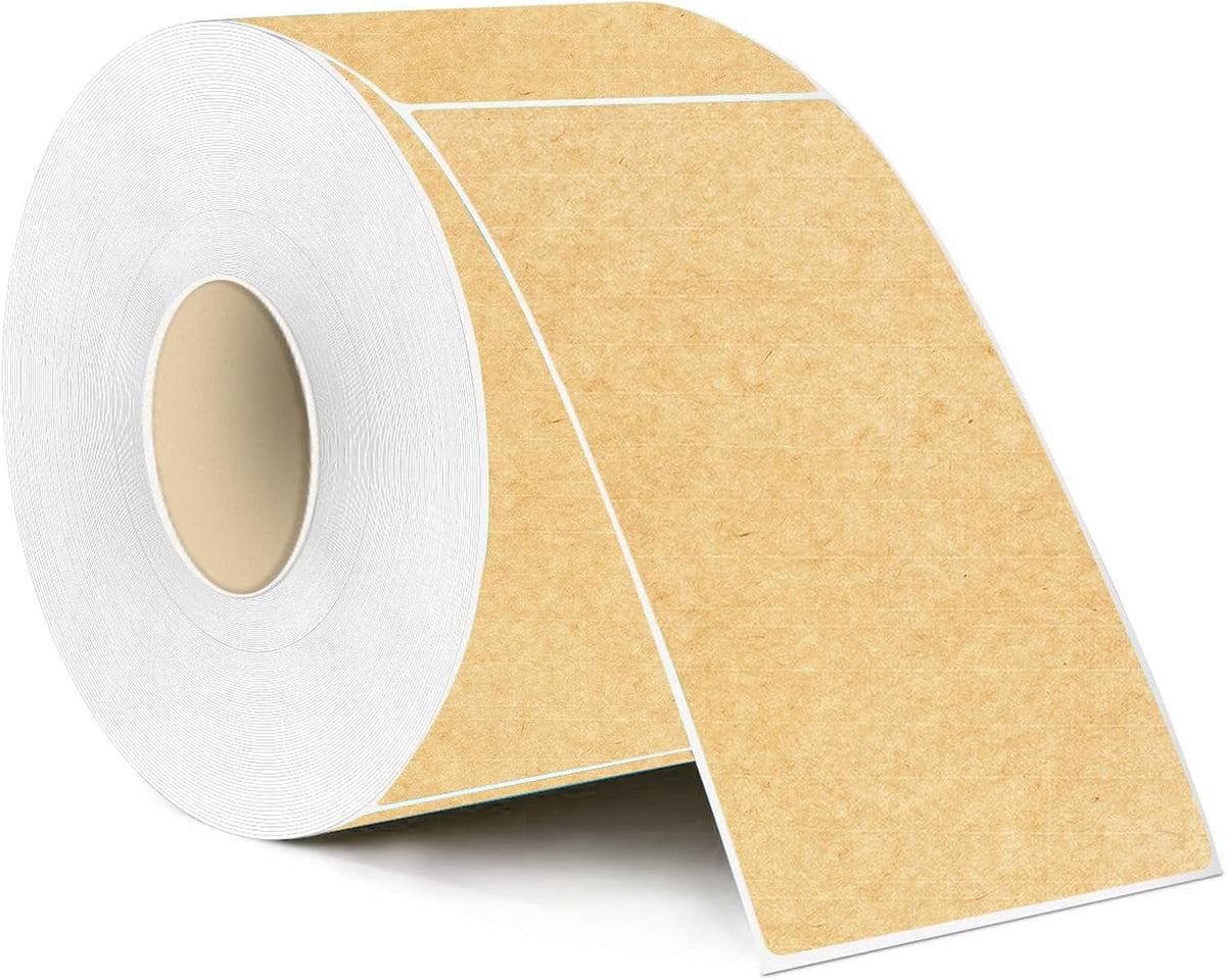 STARLIBOO Colored Labels Stickers 3 x 5 Inch, Rectangle Kraft Removable Moving Labels Stickers