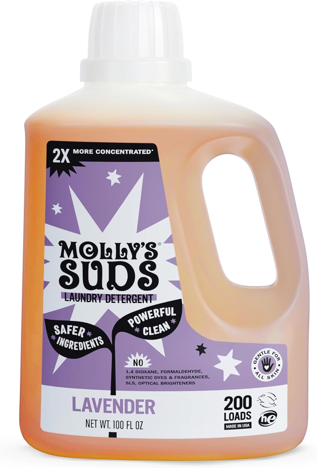Molly's Suds Liquid Laundry Detergent | Clean Laundry Detergent Soap for Sensitive Skin | 2x