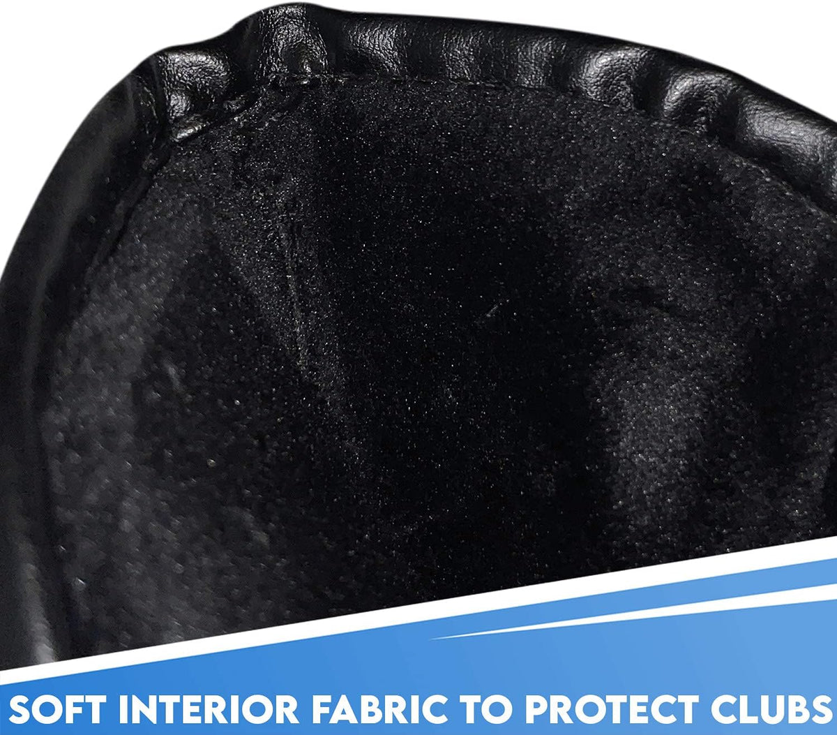 Premium Magnetic Leather Iron and Wedge Golf Club Head Covers | Set of 10 | Fits Most Clubs |