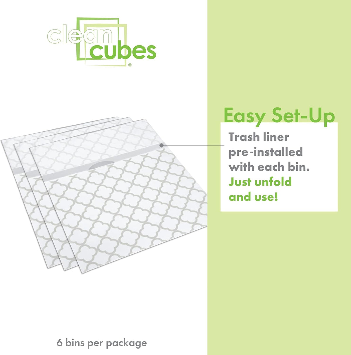 13 Gallon Disposable Pop-Up Trash Cans (6-Pack) with Fitted Bags – Foldable Garbage & Recycling