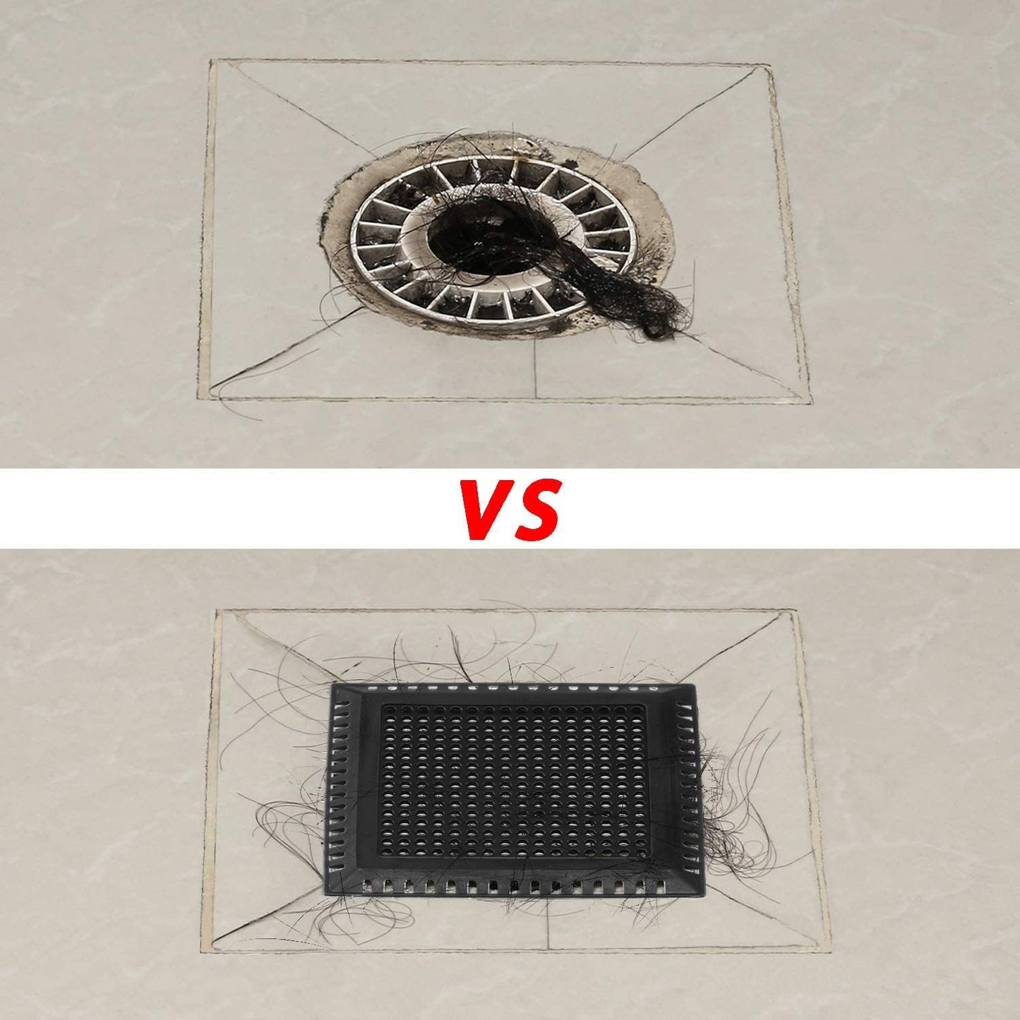 Hair Catcher/Drain Strainer/Shower Drain Cover for Bathroom Floor Drain, Stainless Steel and