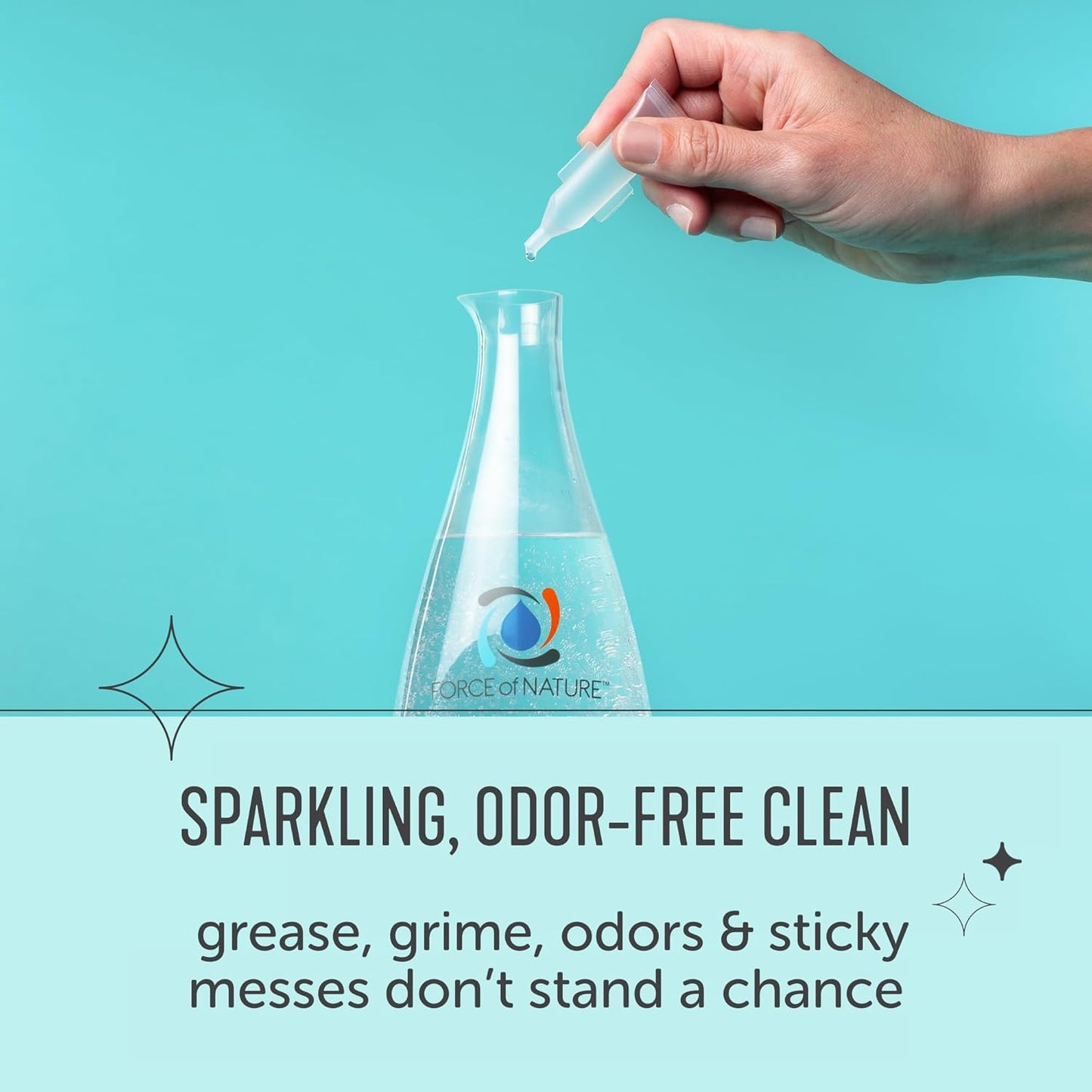 Force of Nature Multi-Purpose Cleaner & Deodorizer Extra Value Bundle - Reusable Bottle, 25 Refills