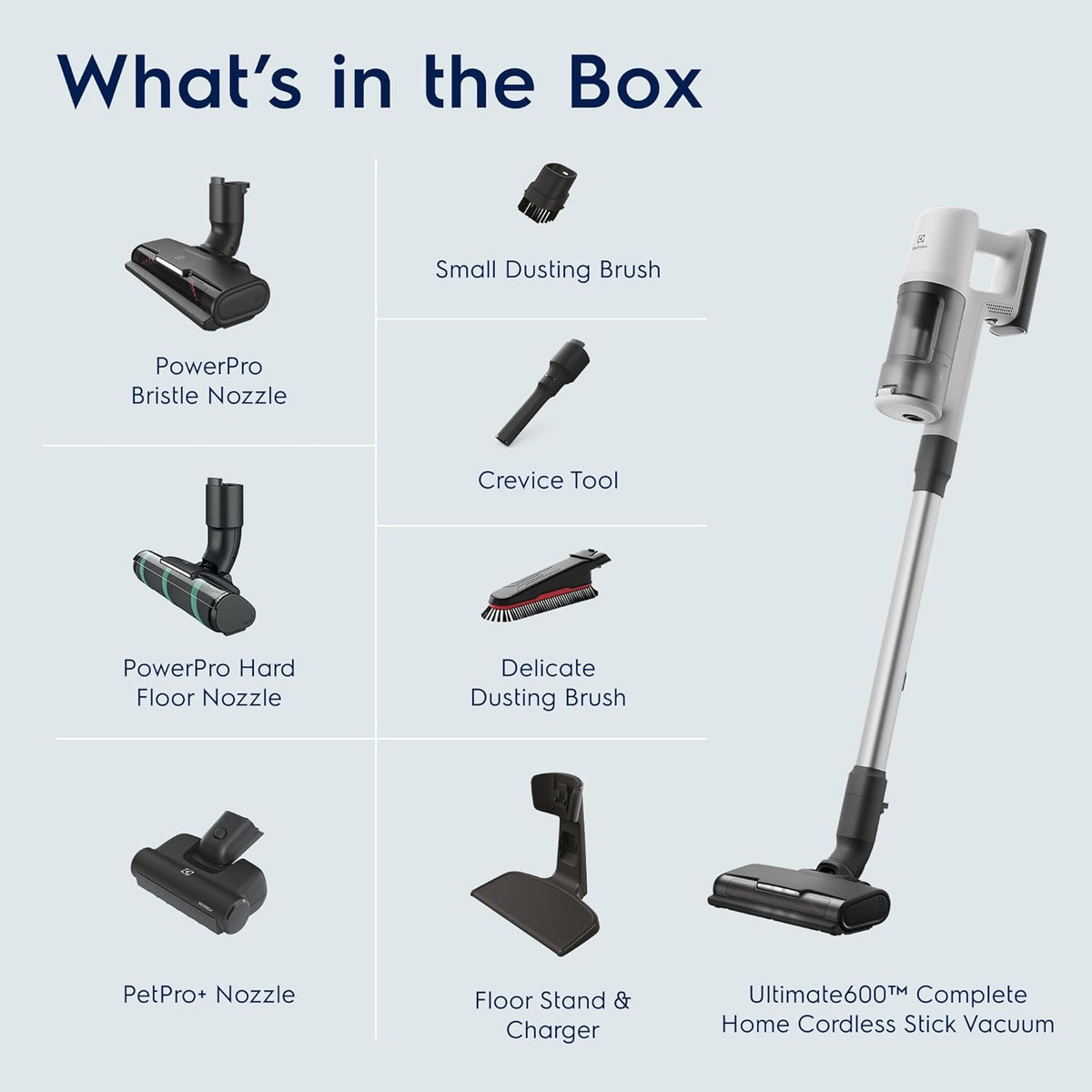 Electrolux Ultimate600 Complete Home Cordless Stick Vacuum with 3 Specialized Nozzles