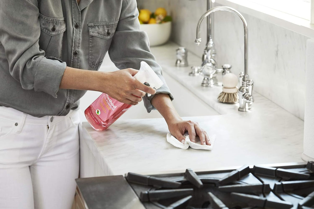 Method All-Purpose Cleaner Spray, Pink Grapefruit, Plant-Based and Biodegradable Formula Perfect
