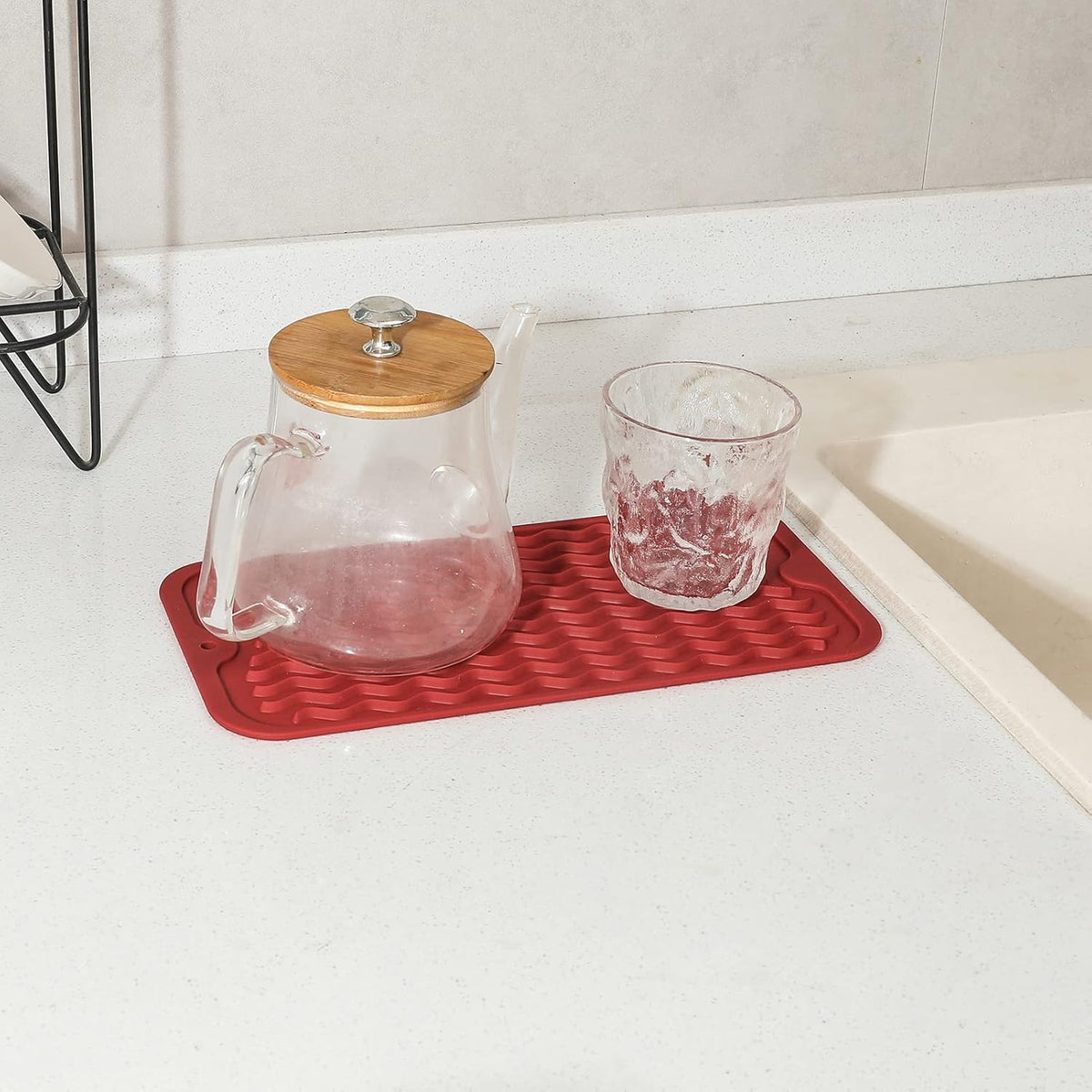 Silicone Dish Drying Mat for Multiple Usage,Easy clean,Eco-friendly,Heat-resistant Silicone Mat for
