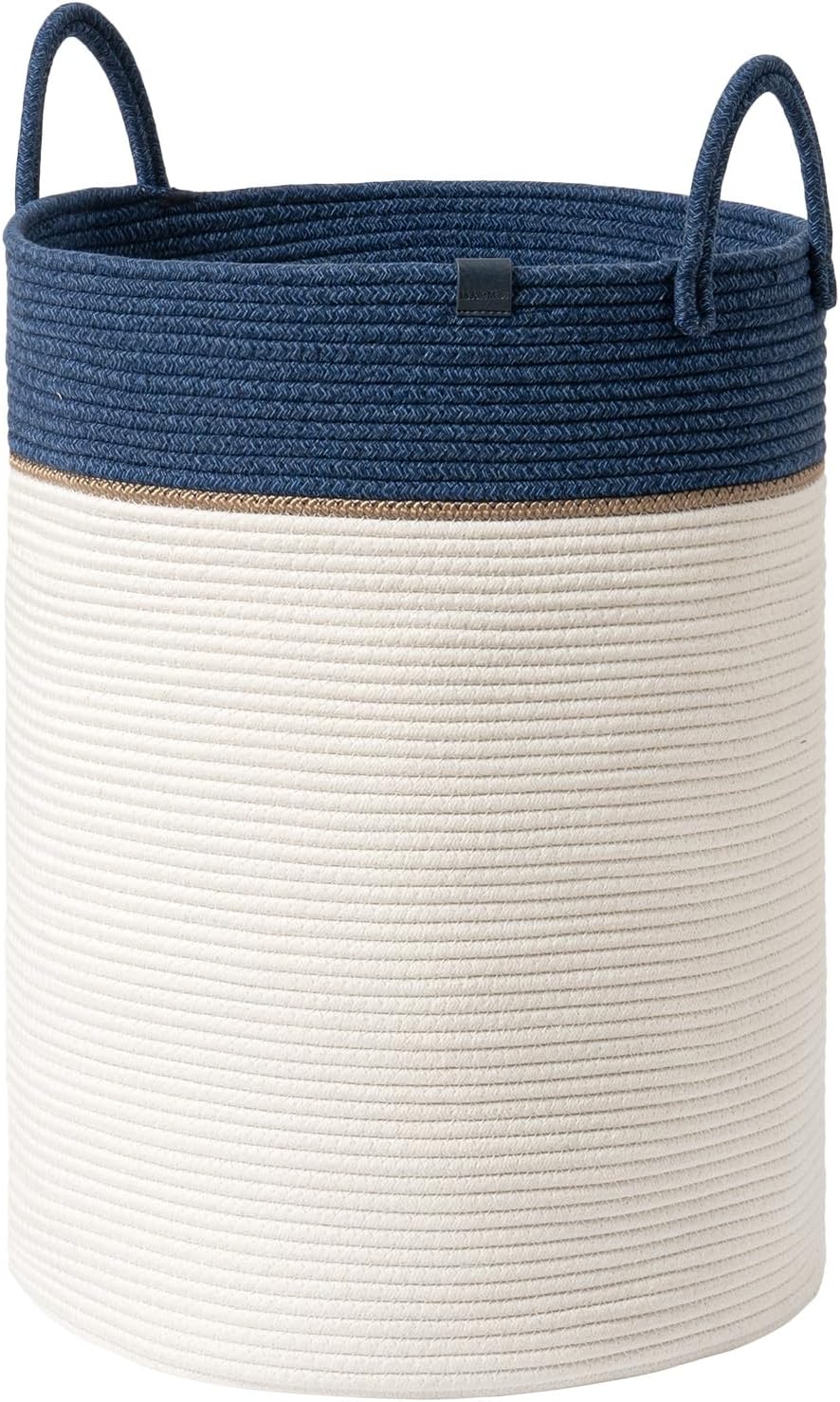 LA JOLIE MUSE Woven Basket Rope Storage Baskets - Large Cotton Organizer, Basket for Baby Blanket