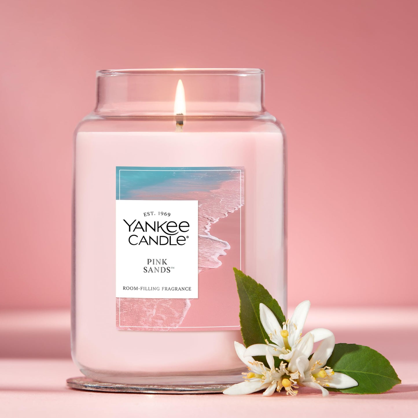 Yankee Candle Pink Sands Scented Candle, 22oz Large Jar with up to 150 Hour Burn Time, Giftable