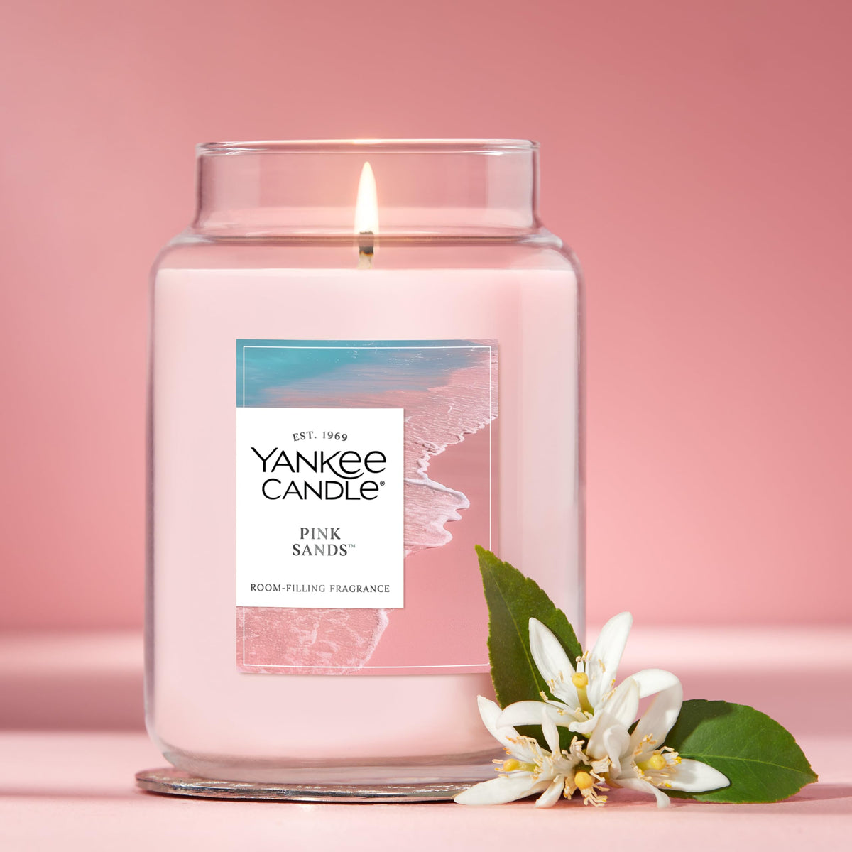 Yankee Candle Pink Sands Scented Candle, 22oz Large Jar with up to 150 Hour Burn Time, Giftable