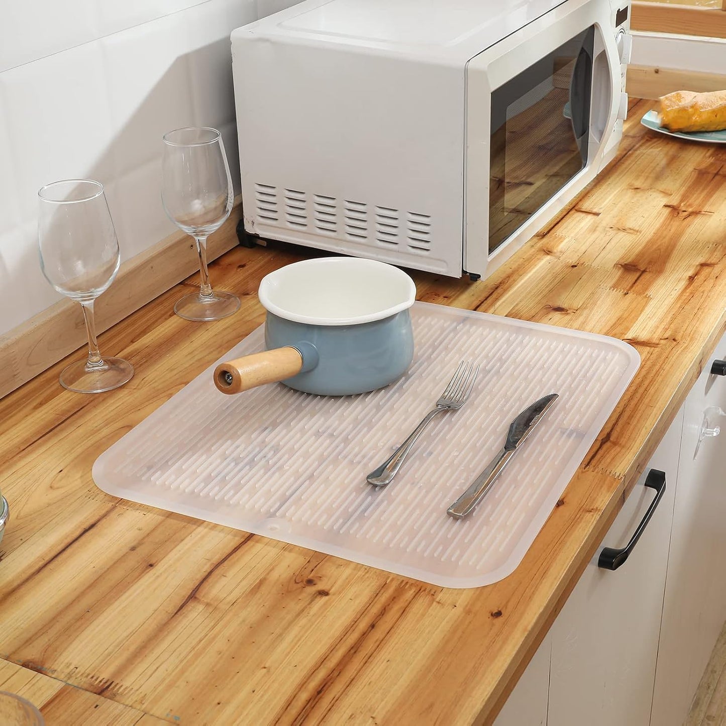 Silicone Dish Drying Mat for Multiple Usage,Easy clean,Eco-friendly,Heat-resistant Silicone Mat for