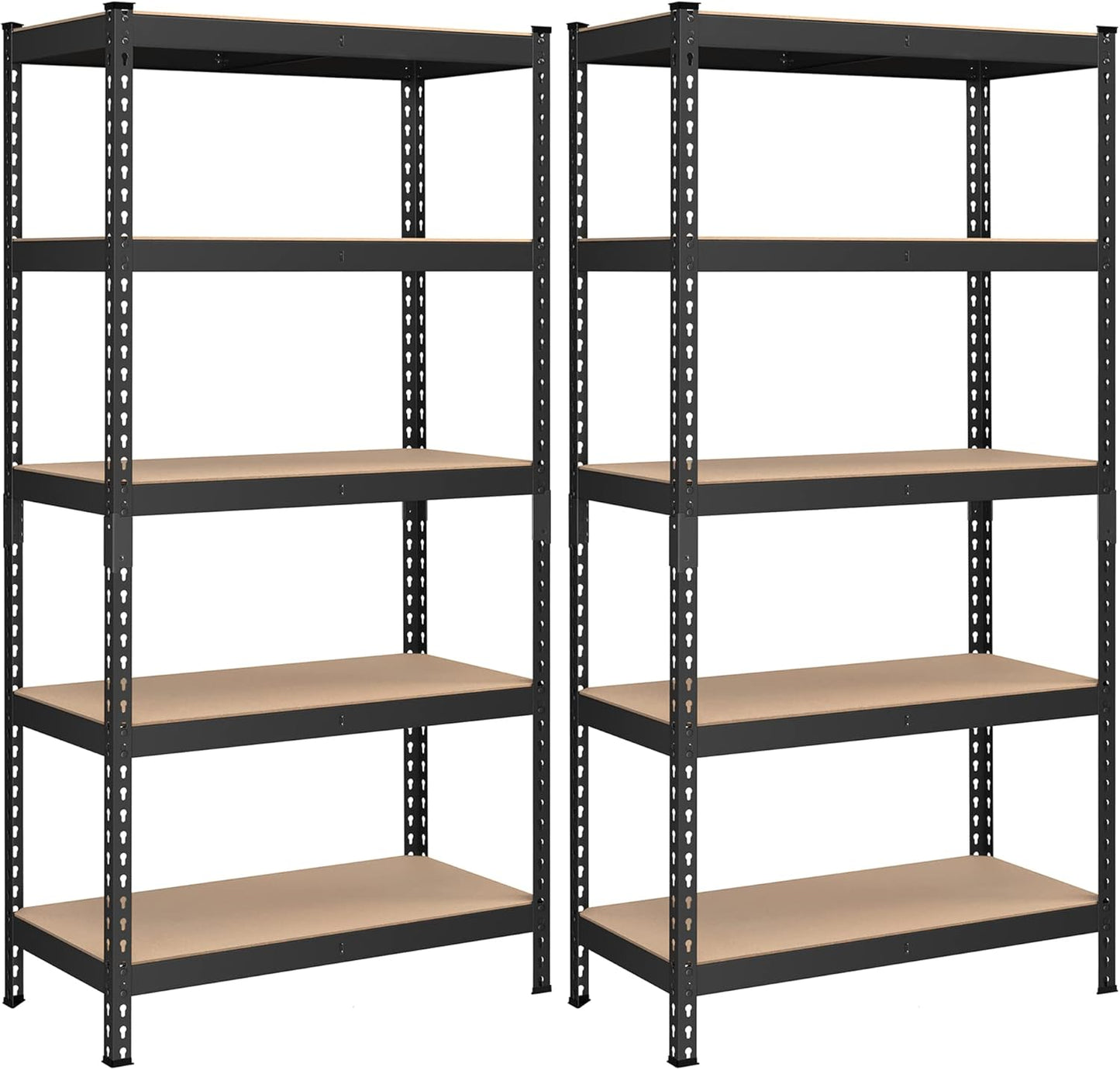 SONGMICS 5-Tier Storage Shelves, Load 2310 lb, Set of 2 Garage Storage, Boltless Assembly