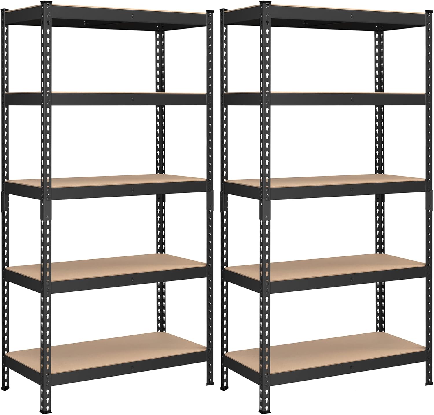 SONGMICS 5-Tier Storage Shelves, Load 2310 lb, Set of 2 Garage Storage, Boltless Assembly