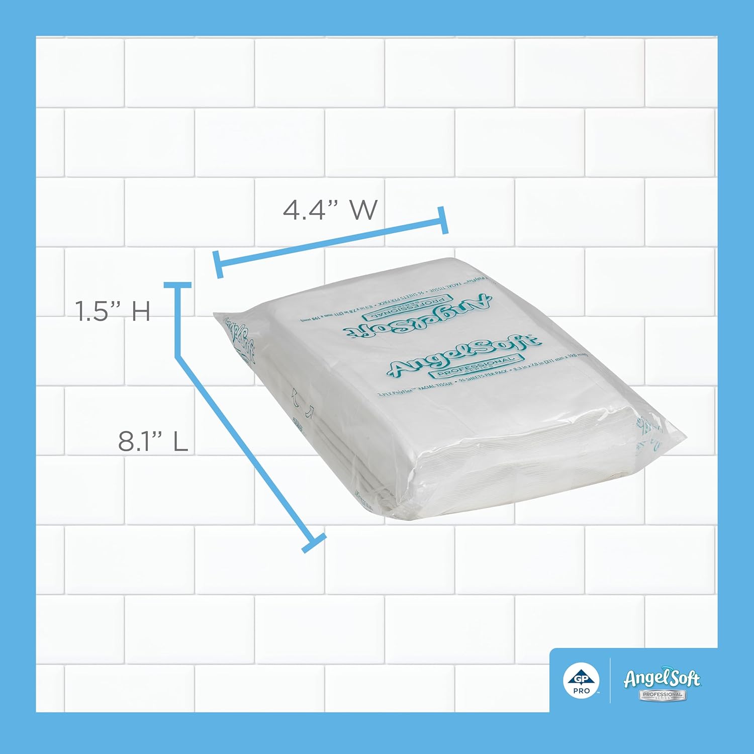 Georgia-Pacific Angel Soft Professional Series Polyflex 2-Ply Facial Tissue Paper (47580),96 Sheets