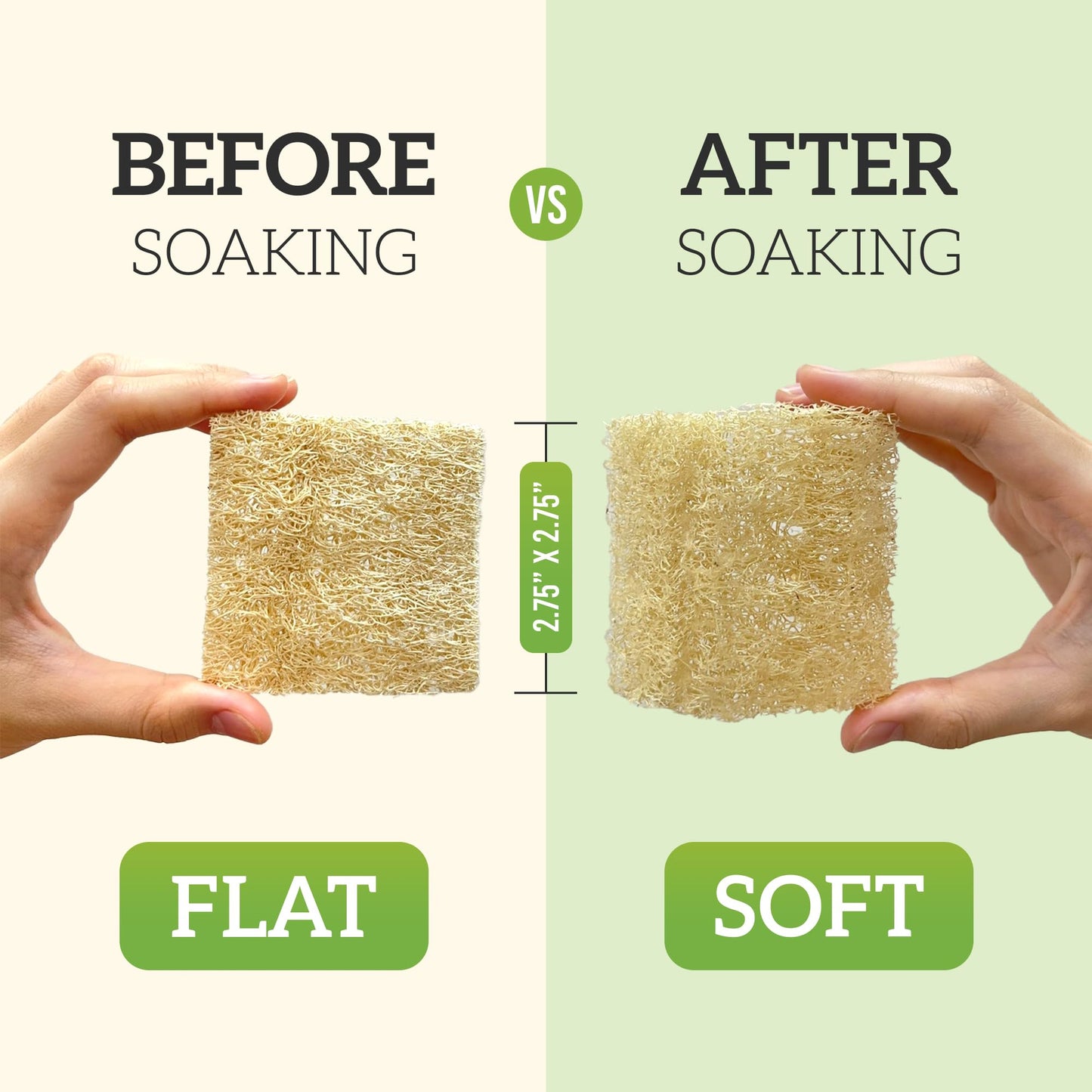 Miw Piw Natural Loofah Dish Sponge 30Pcs Multipurpose 100% Biodegradable