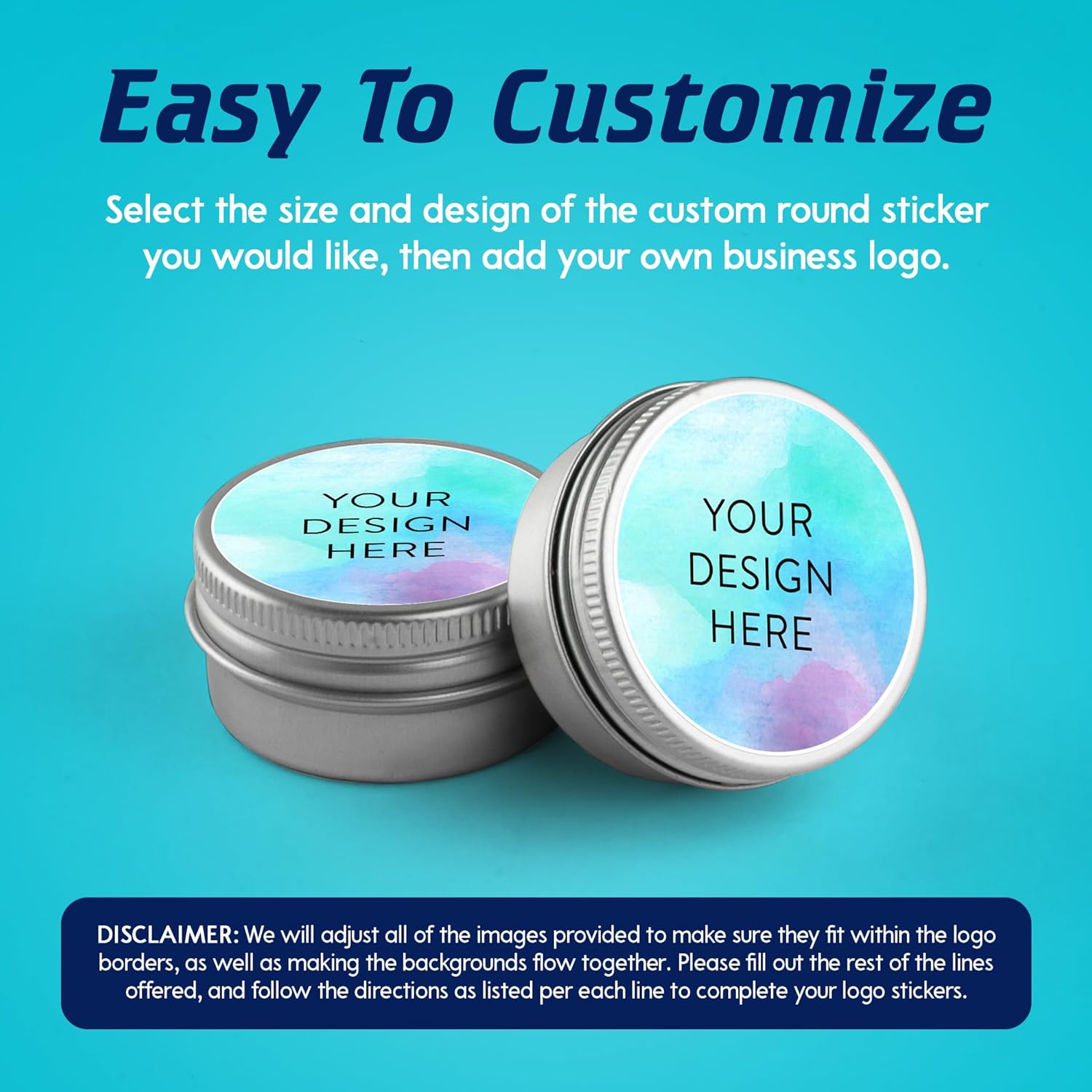 100 Custom Vinyl Stickers - Upload Your own Image, Text, Design, Logo - Personalized Logo Labels