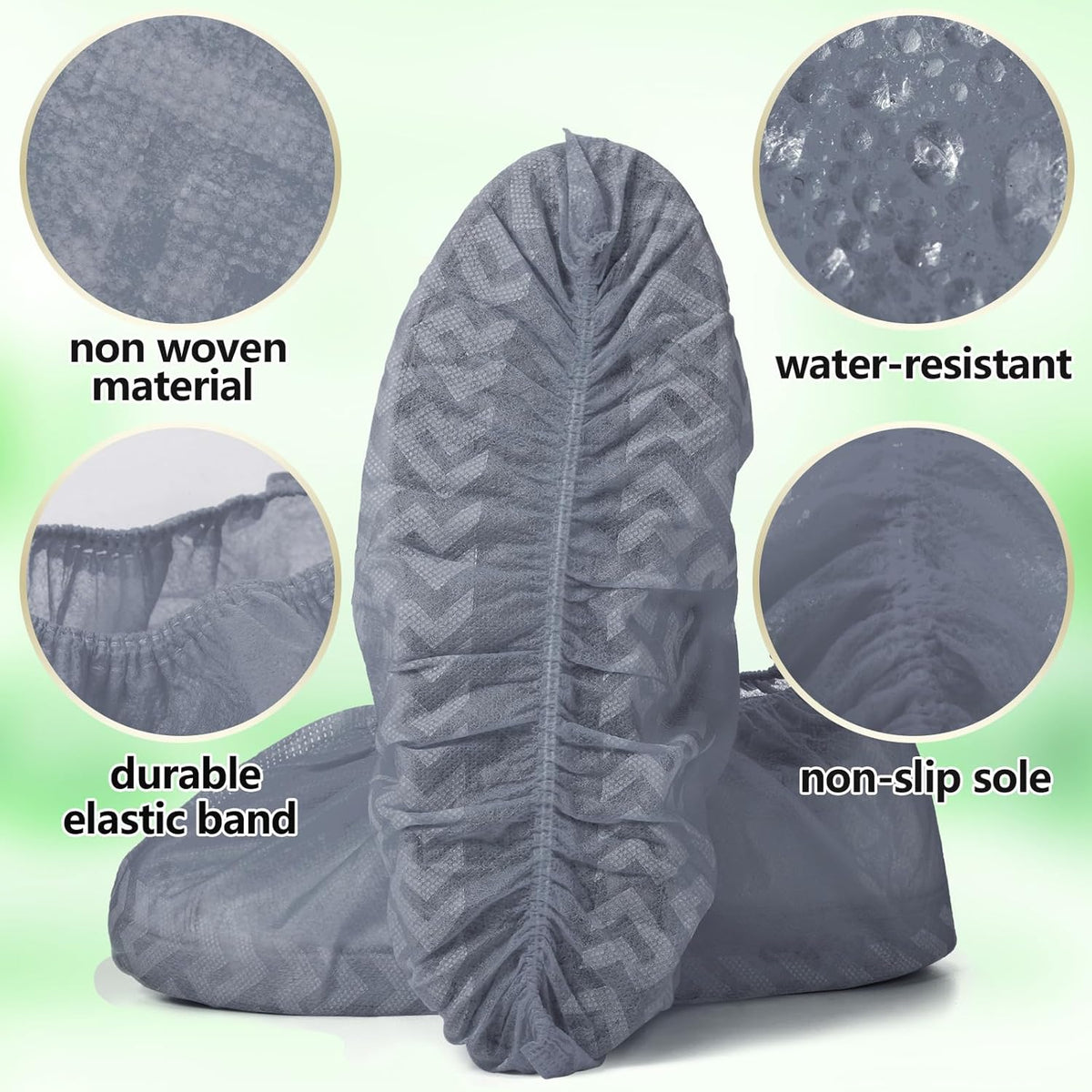 Zhanmai 300 Pack Disposable Shoe Covers Non Slip Disposable Large Foot Booties Shoe Covers for