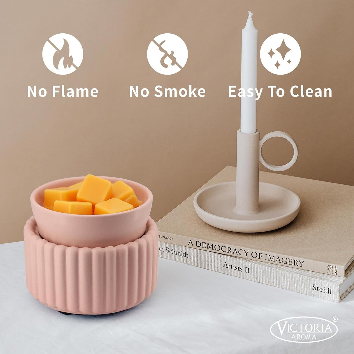 Ceramic Wax Melter 3-in-1 Candle Warmer for Scented Wax - Electric Fragrance Burner for Home