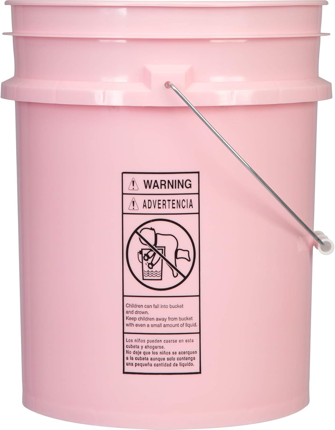 House Naturals 5 Gallon Pink Food Grade Bucket Pail with Air Tight screw on Lid (Pack of 2) Made in
