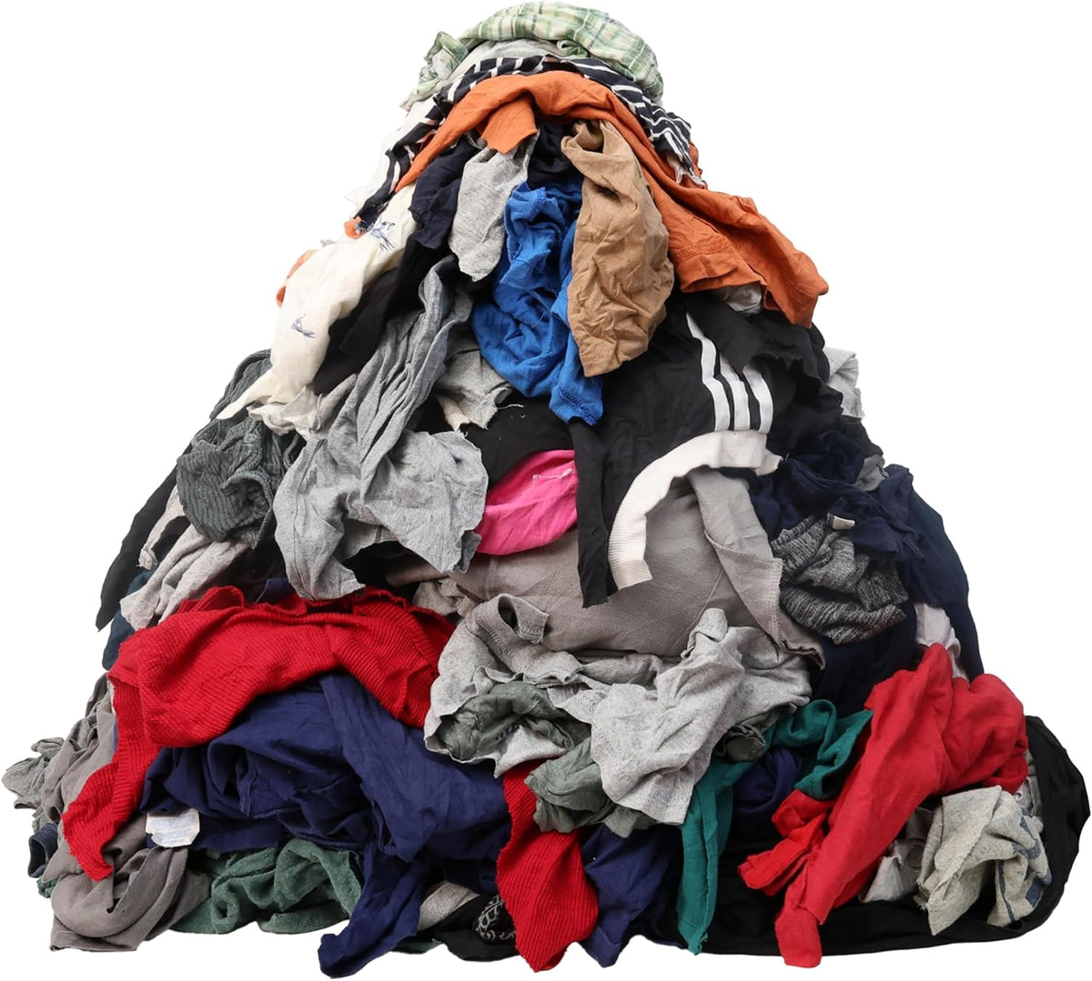 Tshirt Bag of Rags Multicolored (1,500LB, 30x BALES), Cotton Blend, Painting and Multipurpose