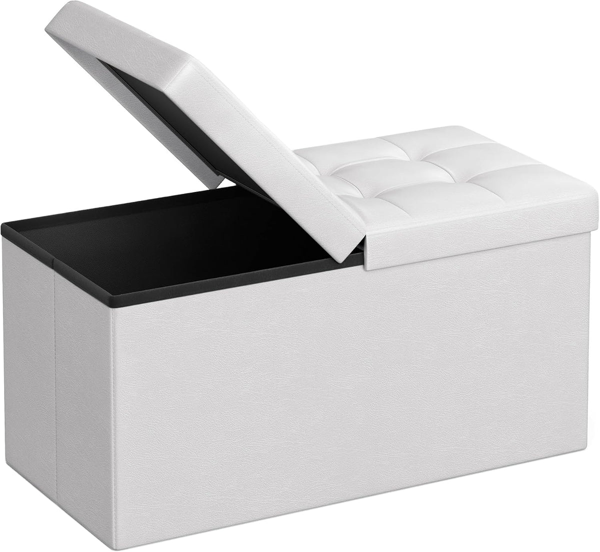 SONGMICS MAZIE Collection - 30 Inches Storage Ottoman Bench with Flipping Lid, Storage Chest