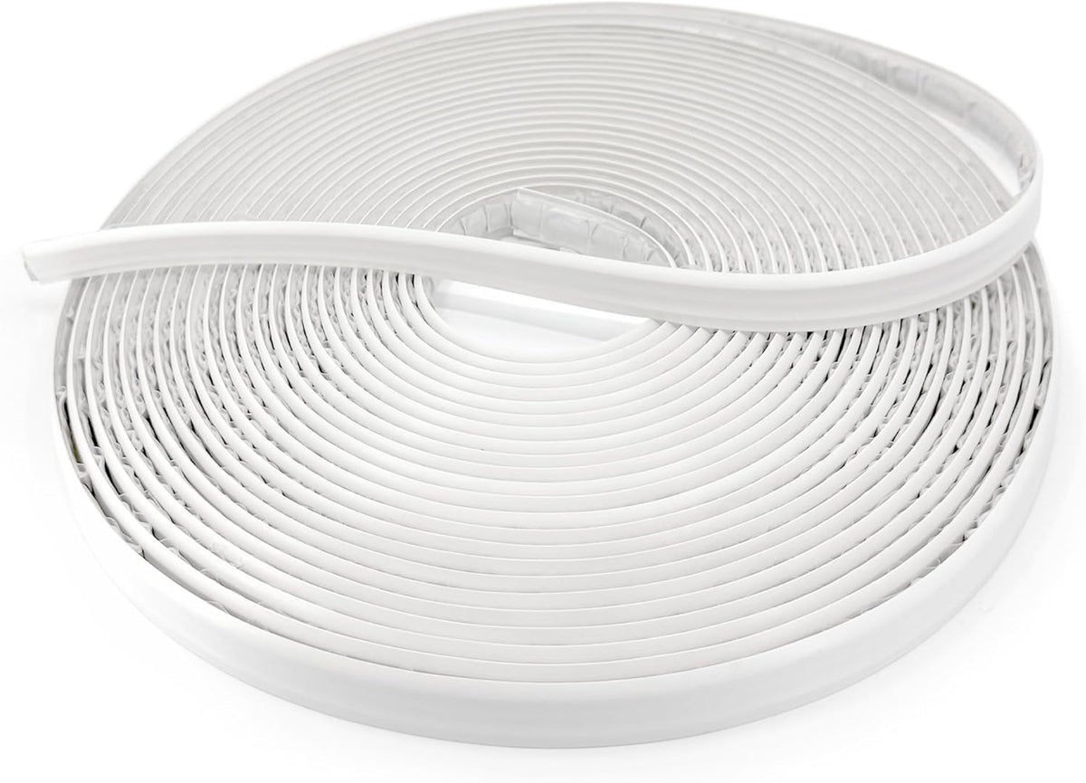 InstaTrim The Original Flexible Trim - 50ft White 3/4" Wide Caulk Tape - Adhesive Trim with Many