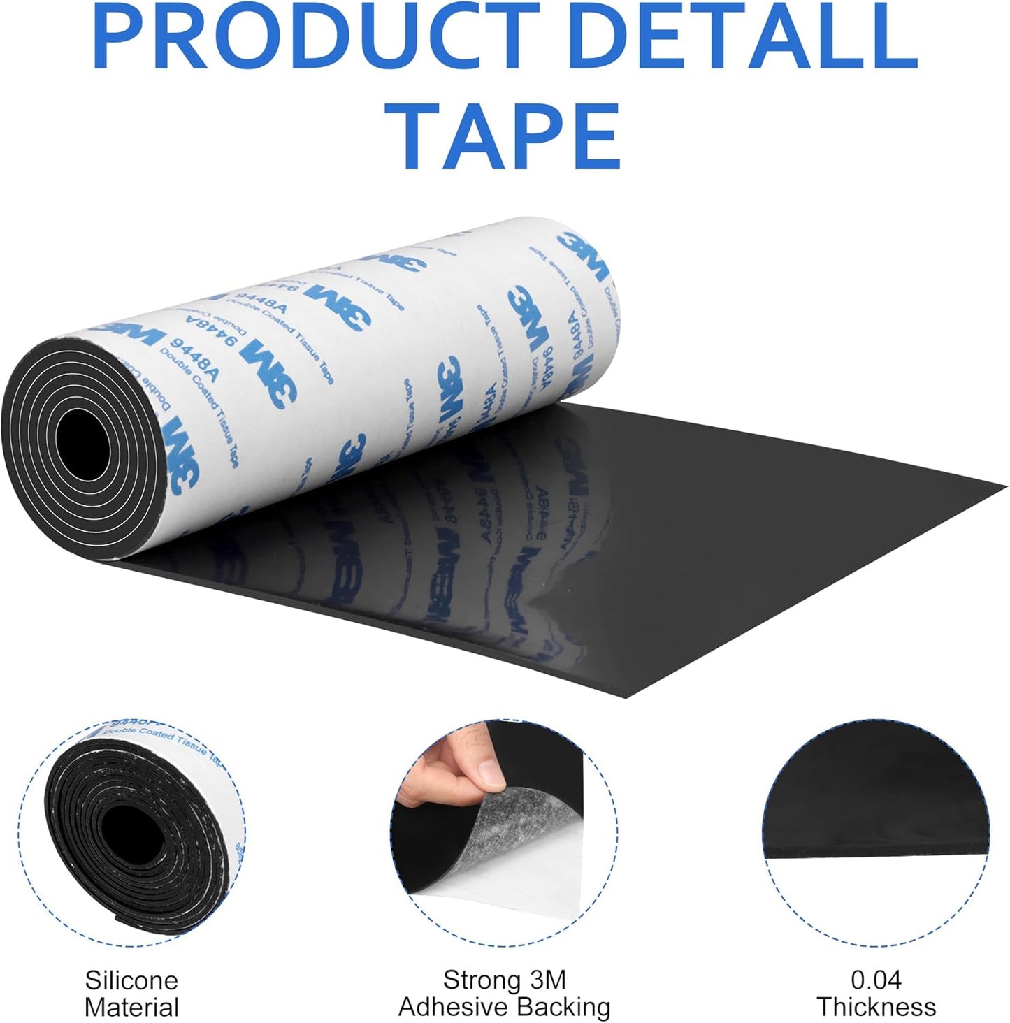 Non Slip Furniture Pads, 5" x 40" Rubber Furniture Pads Anti Skid Pads Non Slip Self Adhesive