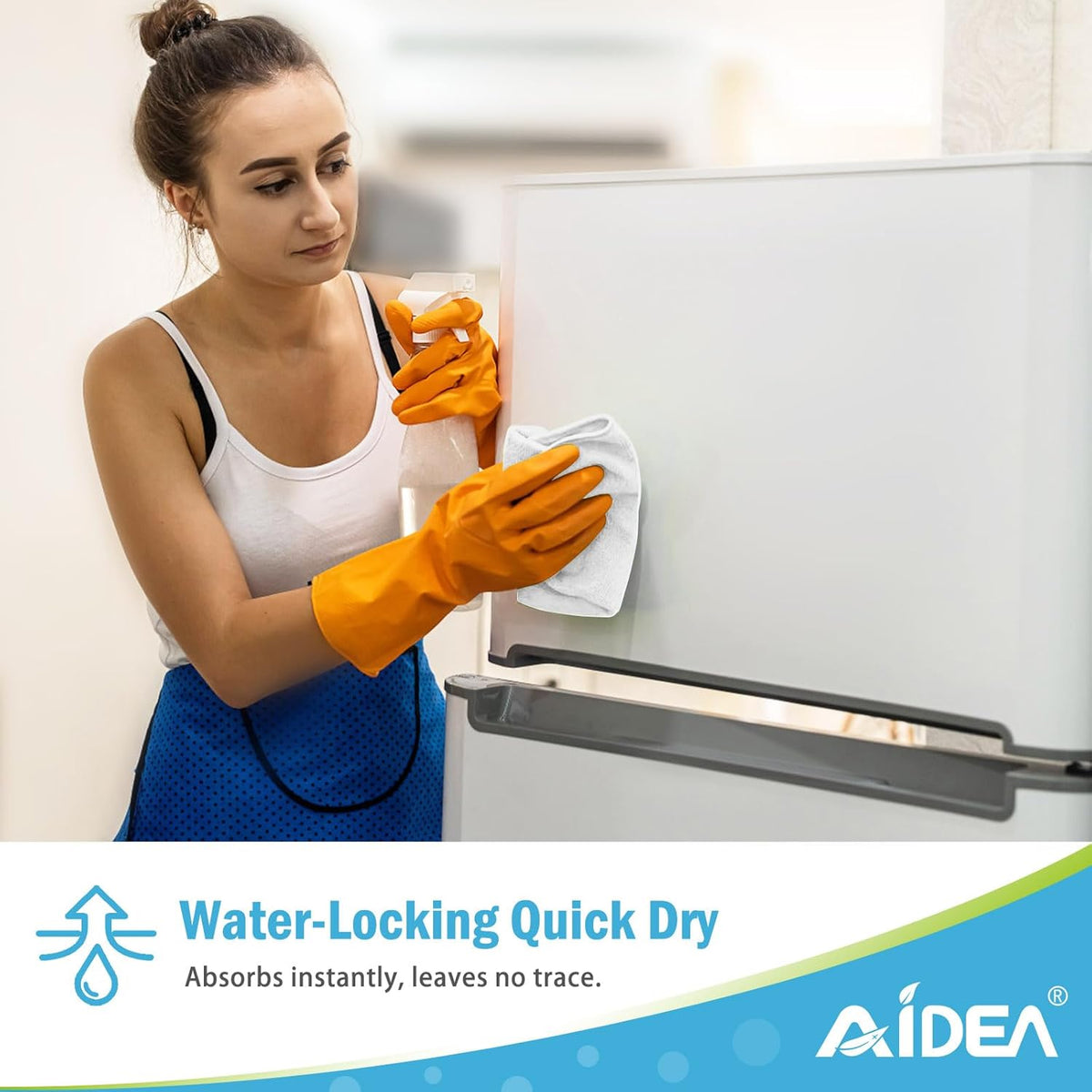 AIDEA Microfiber Cleaning Cloth-50PK, Soft Microfiber Towels for Cars, Absorbent Cleaning Rags