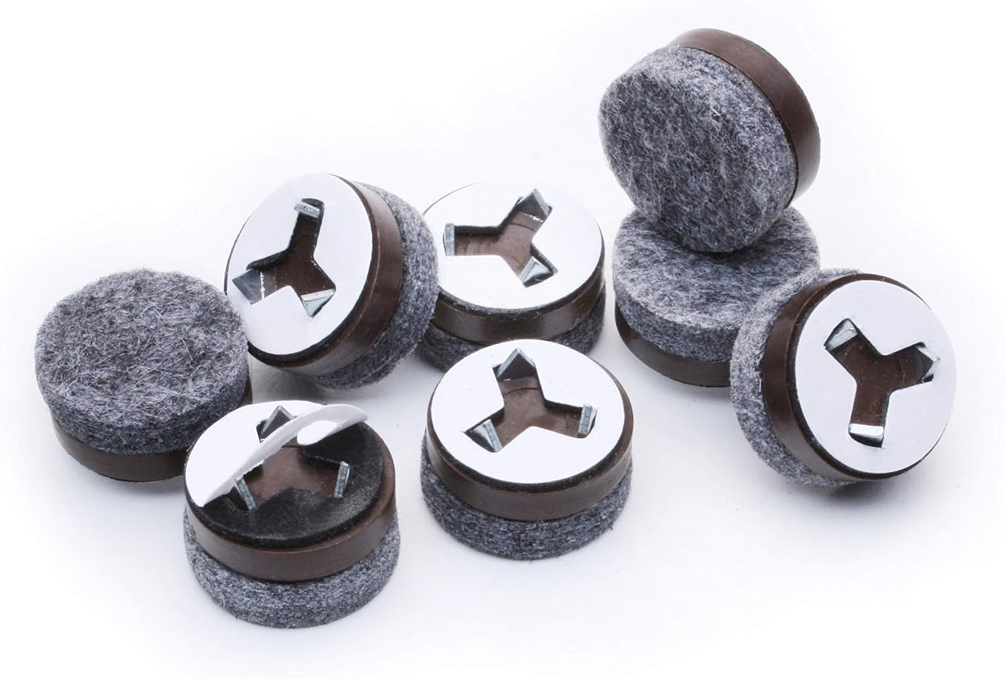 GorillaFelt CB240 Chair Leg Floor Protectors/Felt Glides (Set of 8) Tap On Felt Furniture Pads
