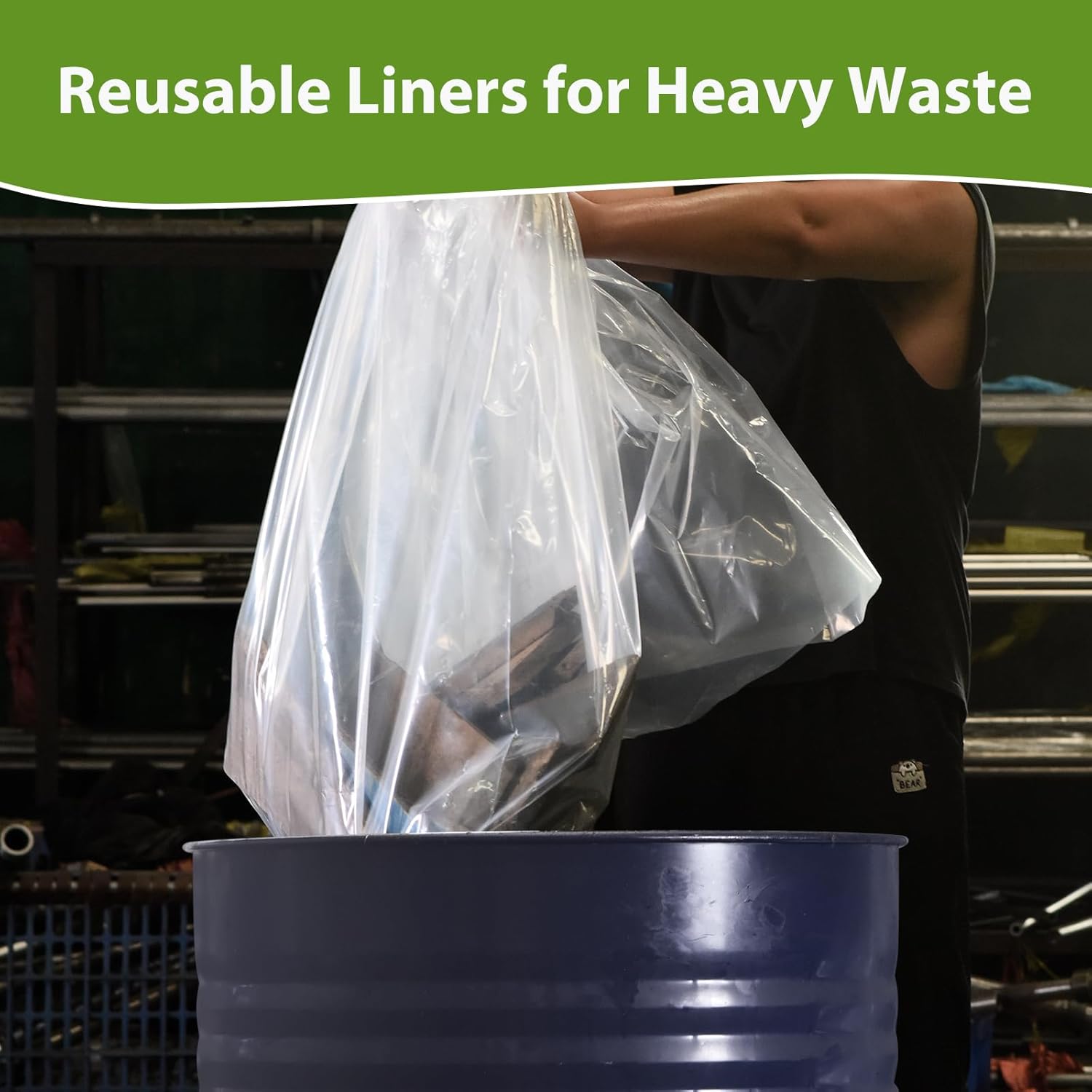 Dust Collector Bags 6pcs two-sided 7mil 19.5" diameter (31" width x 40" length) for Harbor Freight