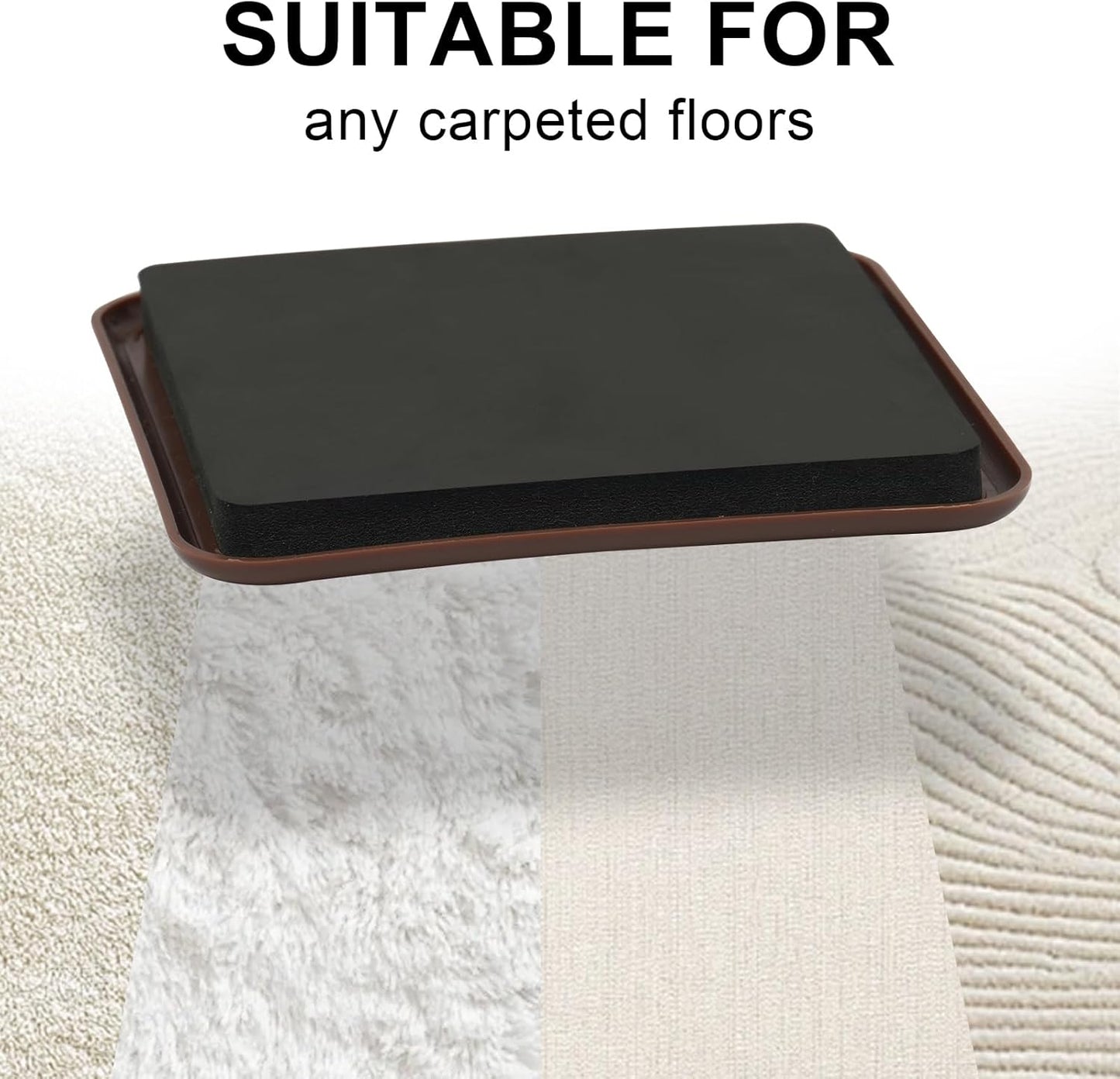 new space 8 Pack Furniture Sliders, 4.7 Inch Sliders for Furniture on Carpet for Sliding Heavy